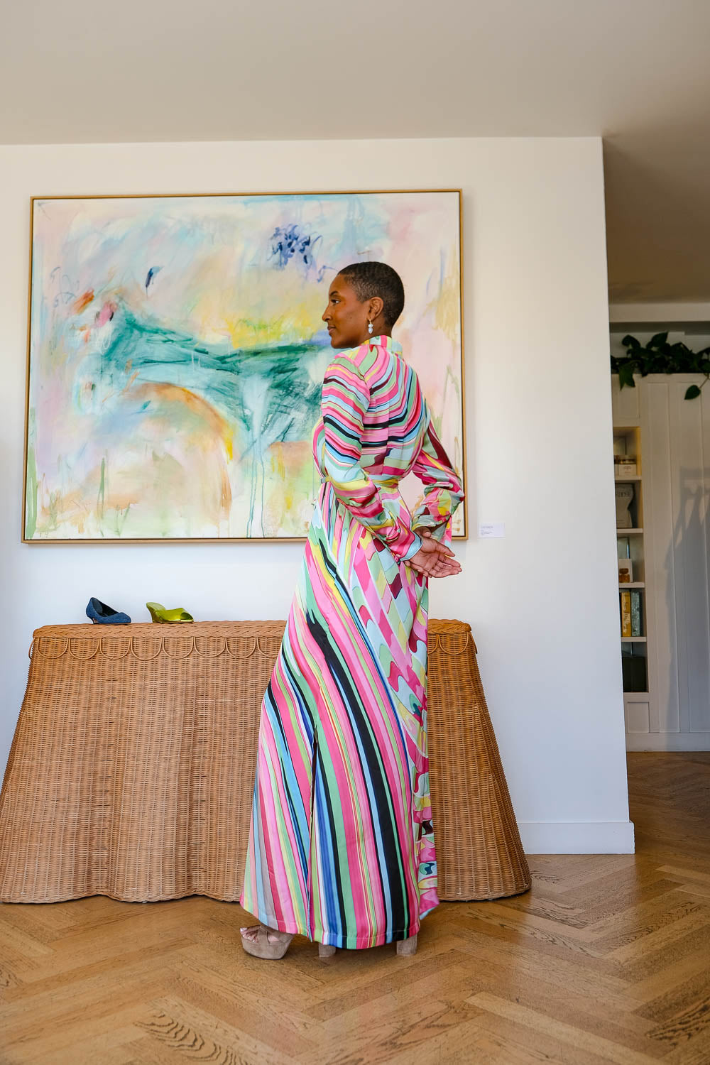 MARY KATRANTZOU | TWILL PRINTED TORINO MIDI DRESS | WOMEN'S LUXURY DESIGNER CLOTHING, SHOES, HANDBAGS & JEWELRY | CAPITOL CHARLOTTE, NC & BRENTWOOD, CA