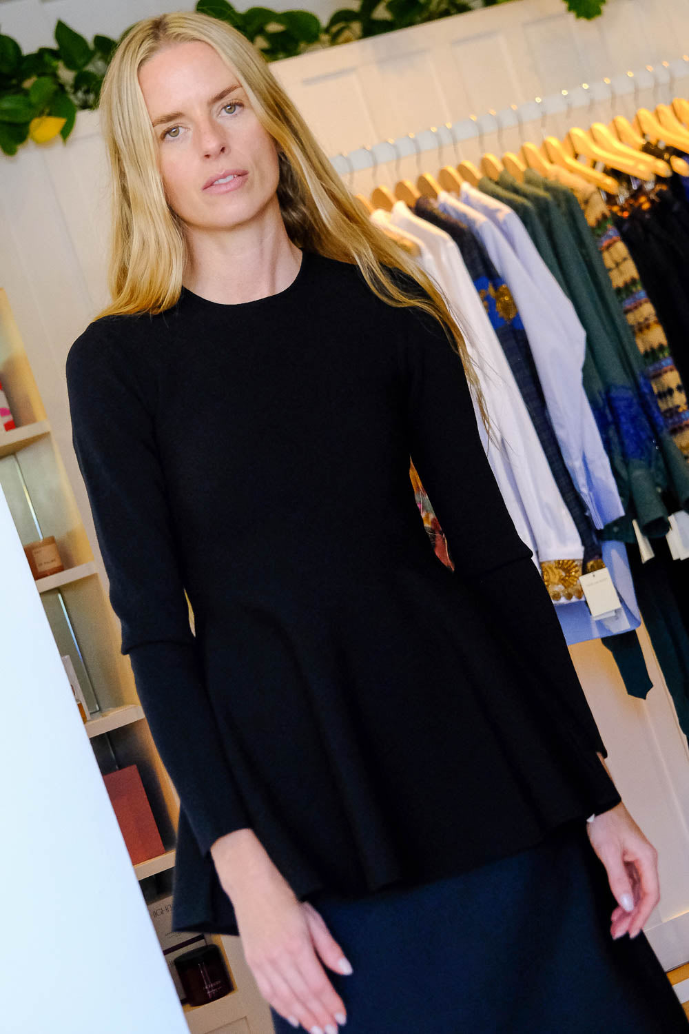 PEPA POMBO | PEPLUM BLOCK BLOUSE | WOMEN'S LUXURY DESIGNER CLOTHING, SHOES, HANDBAGS & JEWELRY | CAPITOL CHARLOTTE, NC & BRENTWOOD, CA