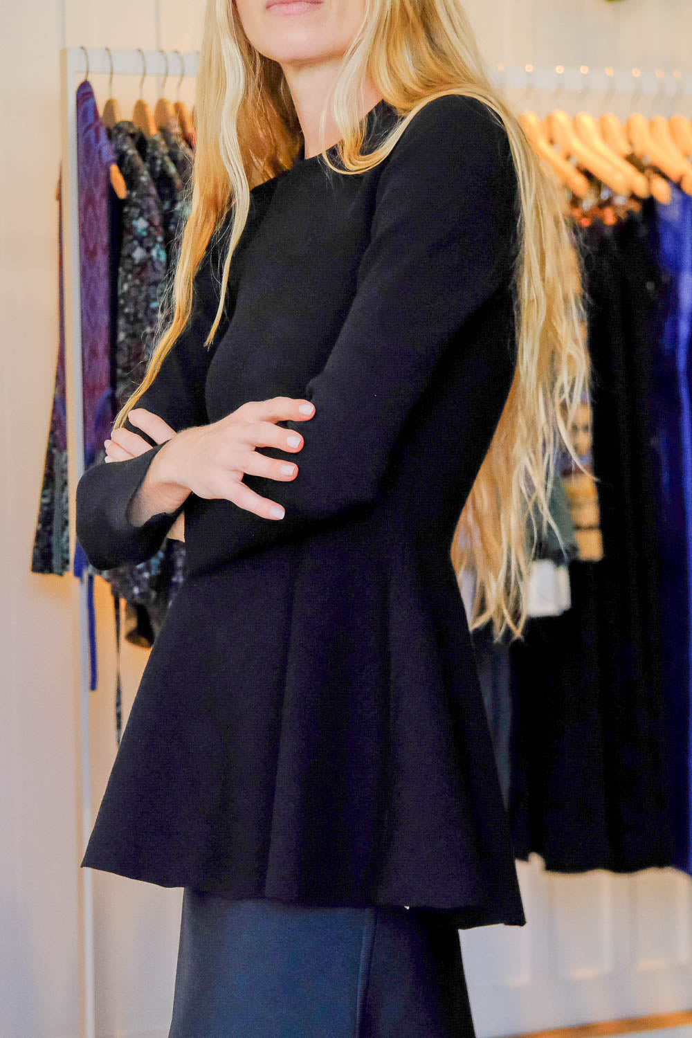 PEPA POMBO | PEPLUM BLOCK BLOUSE | WOMEN'S LUXURY DESIGNER CLOTHING, SHOES, HANDBAGS & JEWELRY | CAPITOL CHARLOTTE, NC & BRENTWOOD, CA