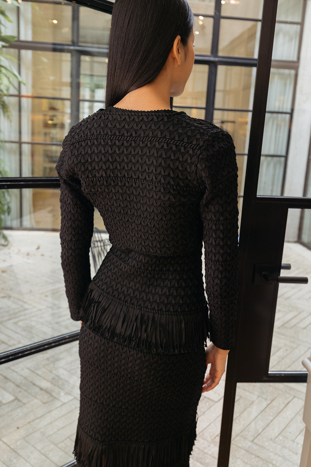 PEPA POMBO | RIBBON CROPPED LIRA JACKET | WOMEN'S LUXURY DESIGNER CLOTHING, SHOES, HANDBAGS & JEWELRY | CAPITOL CHARLOTTE, NC & BRENTWOOD, CA