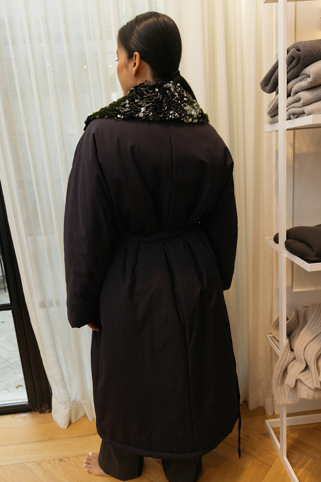 PLAN C | TRENCH RAIN COAT W EMBELLISHMENT | WOMEN'S LUXURY DESIGNER CLOTHING, SHOES, HANDBAGS & JEWELRY | CAPITOL CHARLOTTE, NC & BRENTWOOD, CA