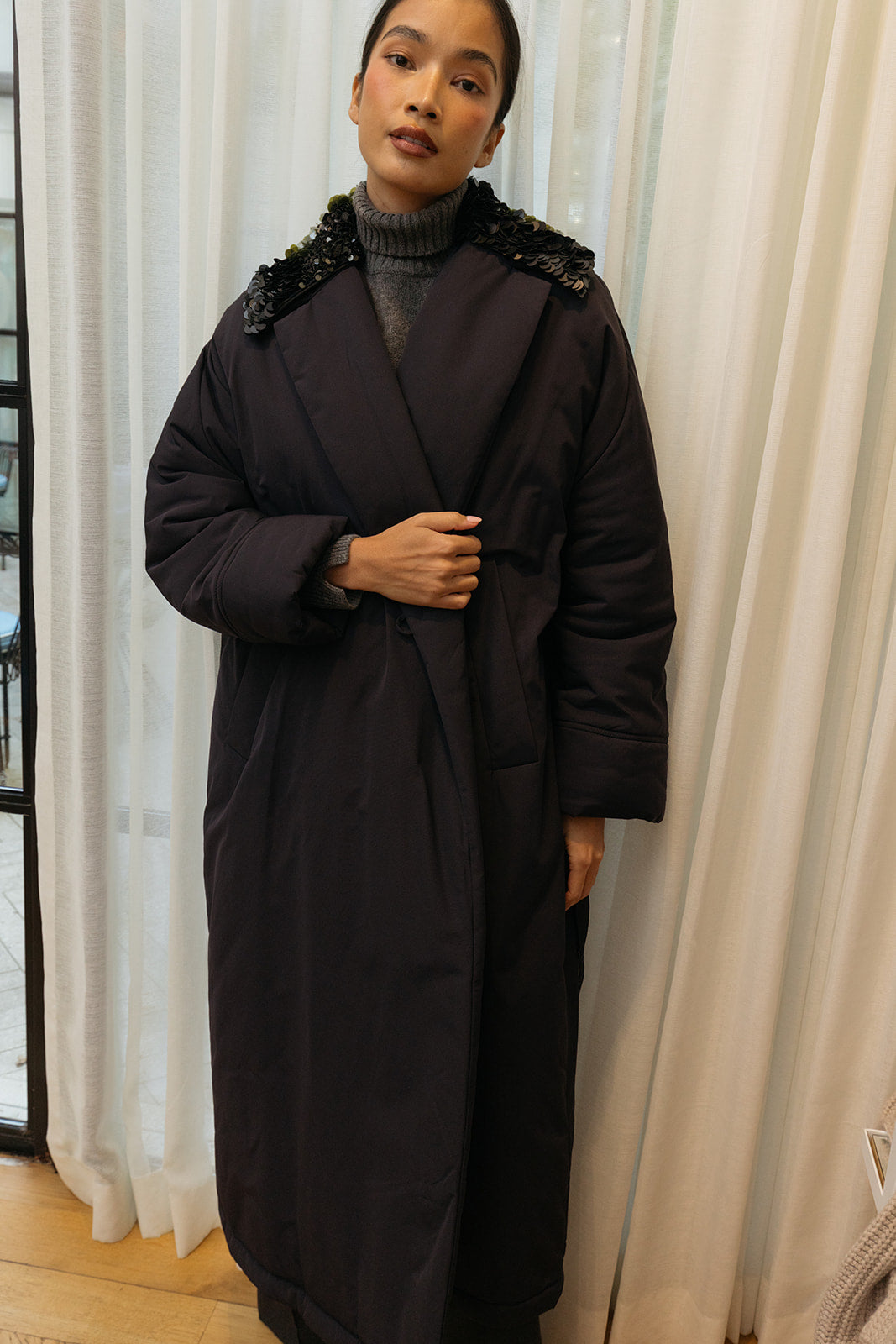 PLAN C | TRENCH RAIN COAT W EMBELLISHMENT | WOMEN'S LUXURY DESIGNER CLOTHING, SHOES, HANDBAGS & JEWELRY | CAPITOL CHARLOTTE, NC & BRENTWOOD, CA