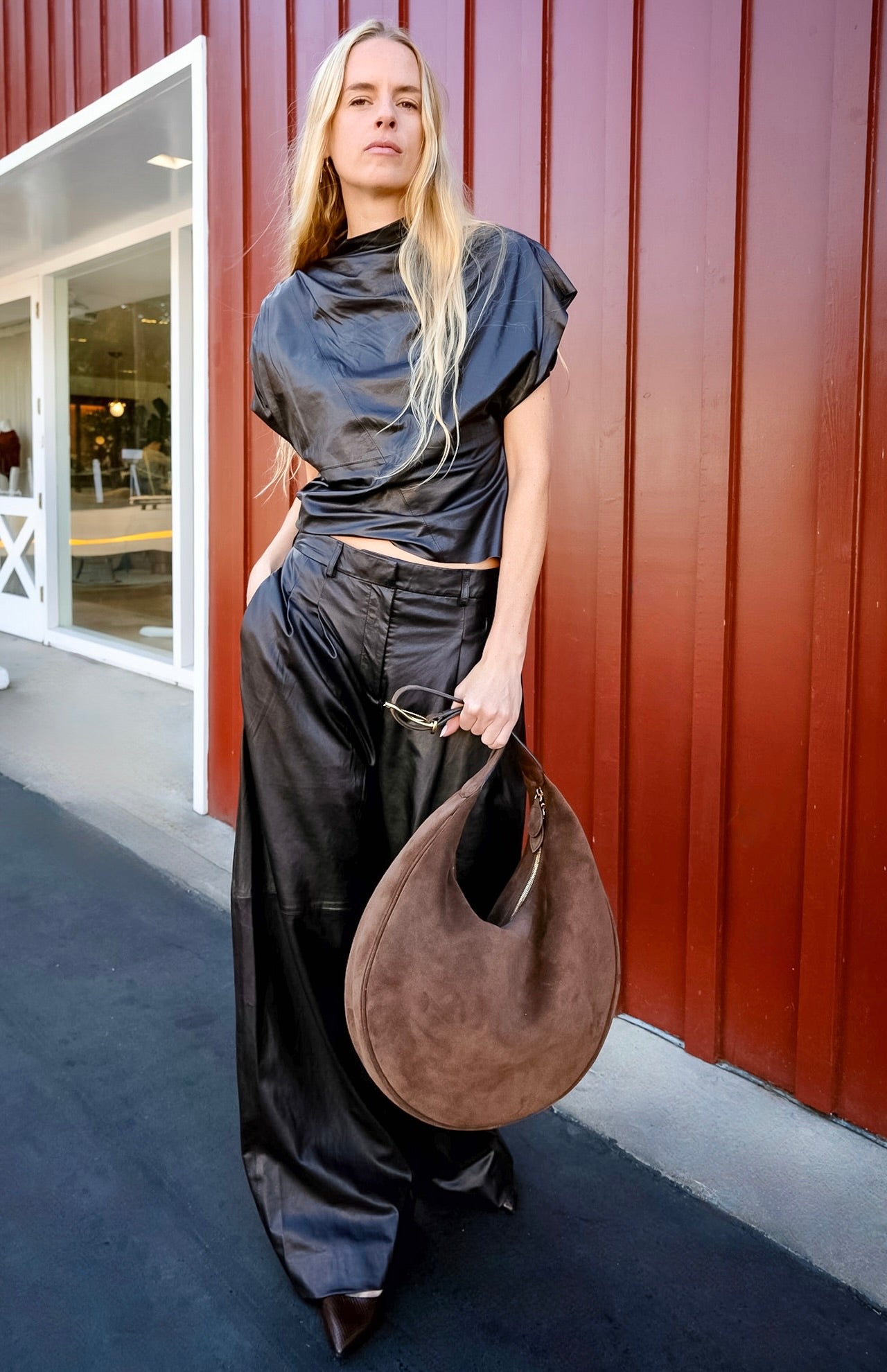 TWP | PAPER LEATHER WISH YOU WOULD TOP