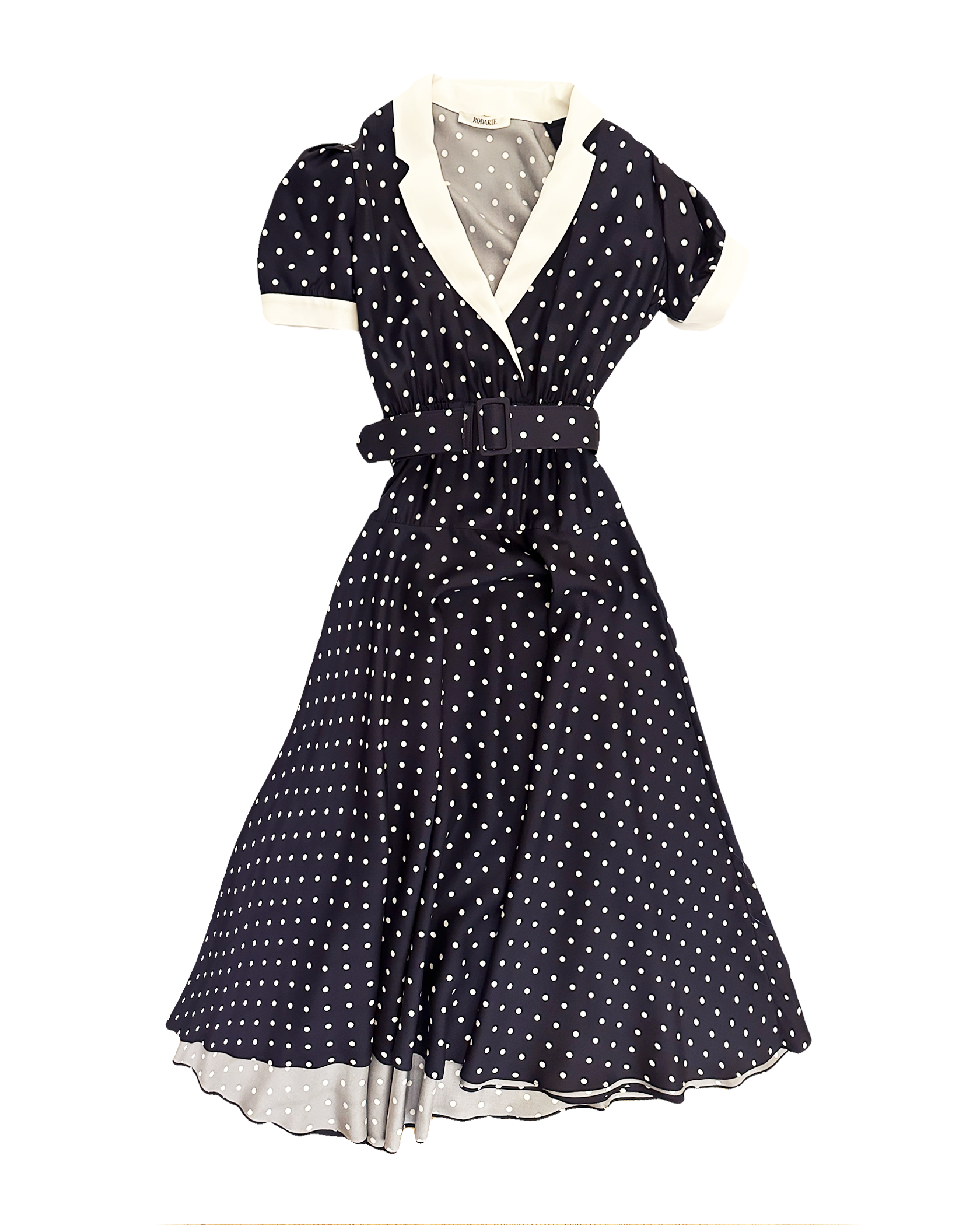 RODARTE | PRINTED SILK TWILL MIDI DRESS