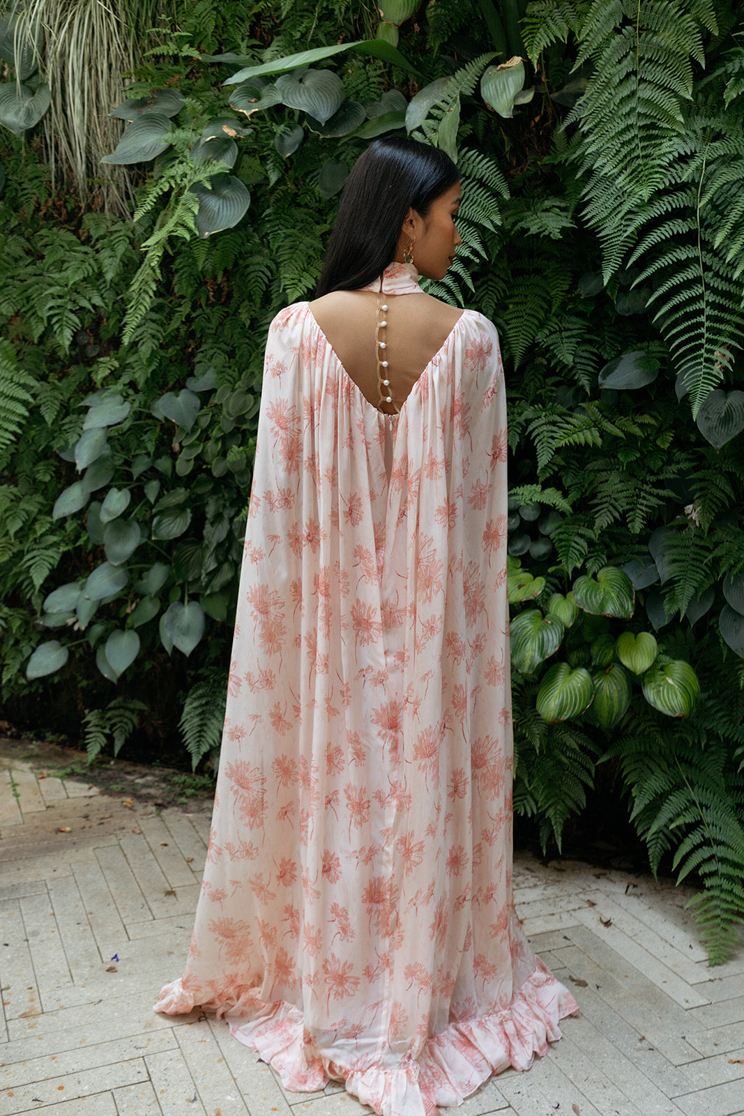 RODARTE | SILF CHIFFON CAPE GOWN | WOMEN'S LUXURY DESIGNER CLOTHING, SHOES, HANDBAGS & JEWELRY | CAPITOL CHARLOTTE, NC & BRENTWOOD, CA