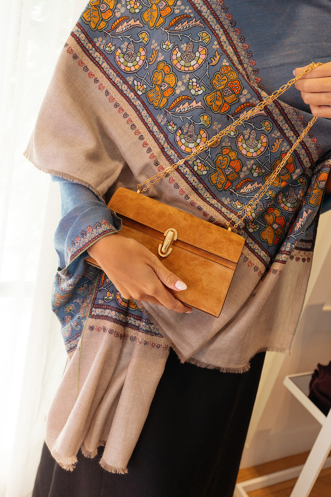 SAVETTE | SUEDE SYMMETRY CROSSBODY CHAIN POCHETTE | WOMEN'S LUXURY DESIGNER CLOTHING, SHOES, HANDBAGS & JEWELRY | CAPITOL CHARLOTTE, NC & BRENTWOOD, CA