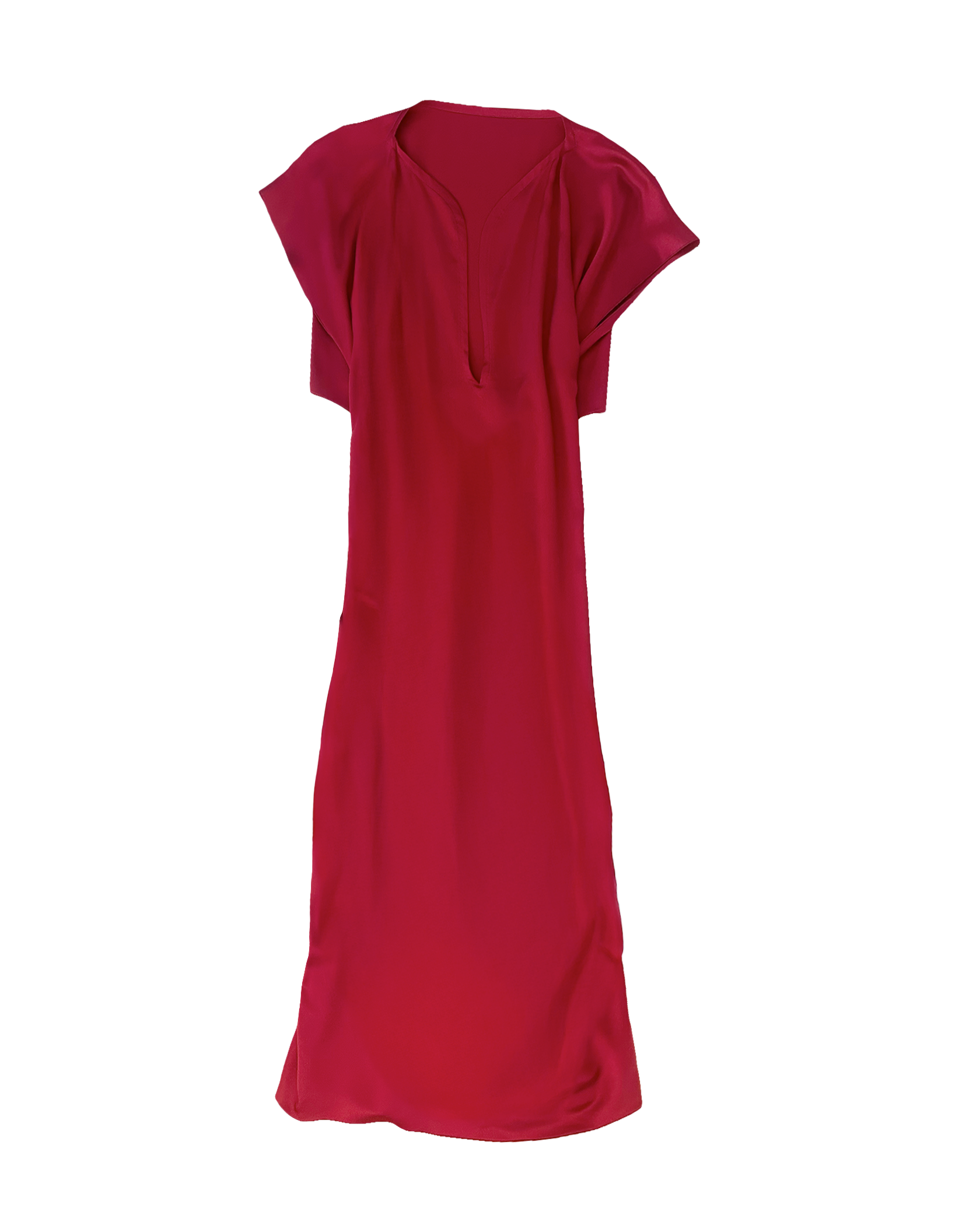 STEPHAN JANSON | CREPE SATIN SHORT SLEEVE TIE BACK DRESS
