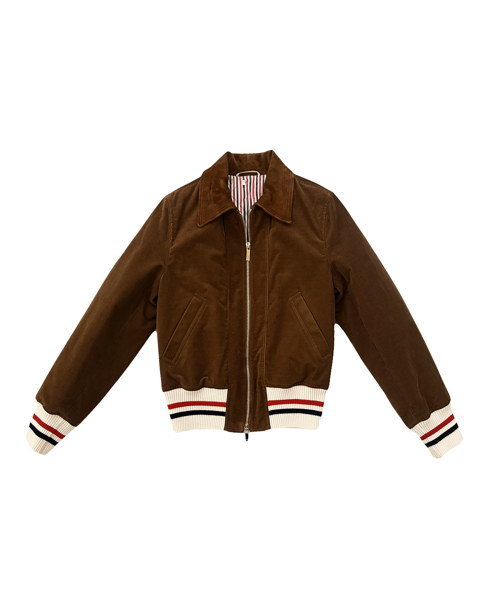 THOM BROWNE | LONG SLEEVE CORDUROY FLIGHT JACKET