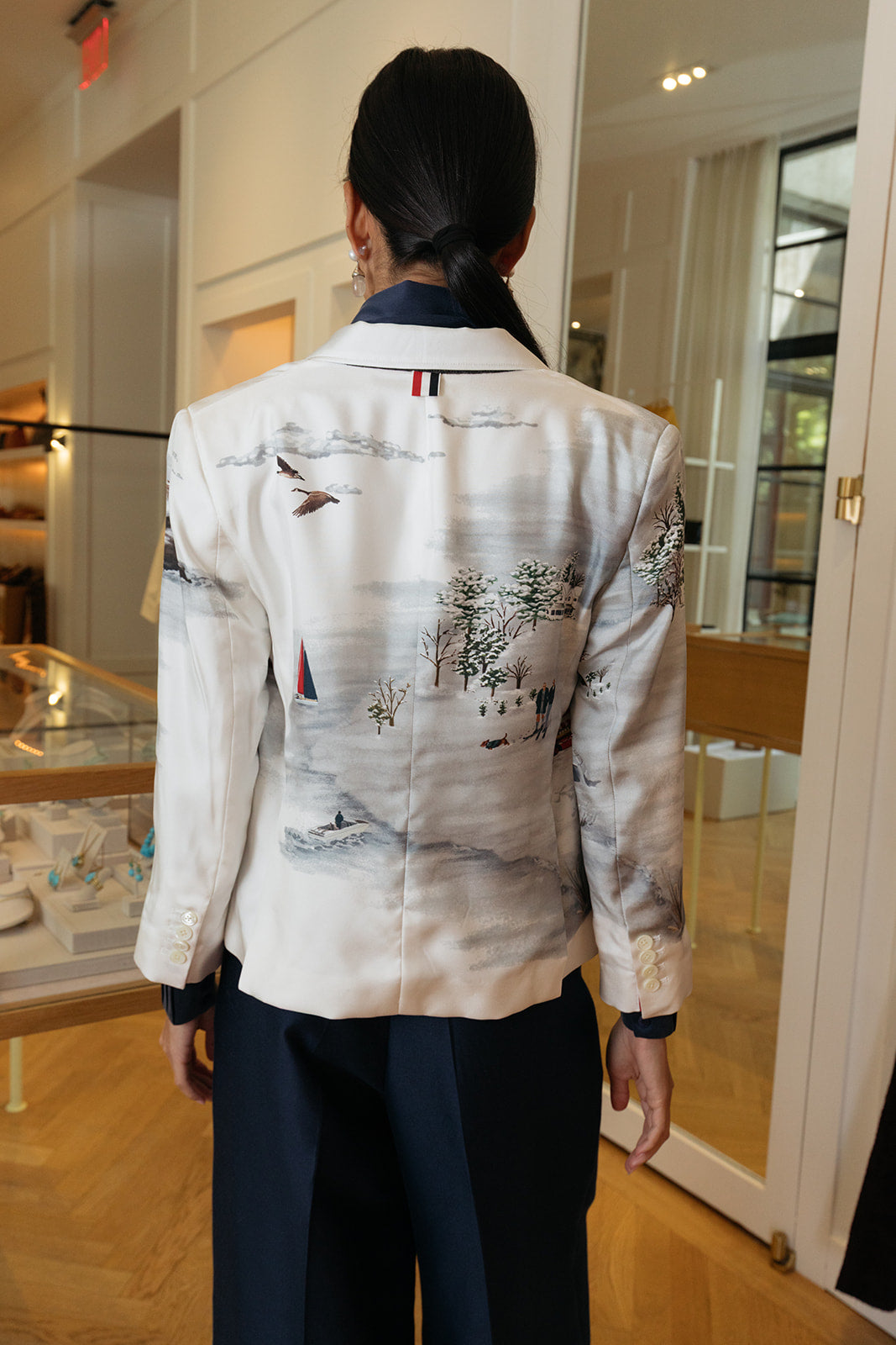 THOM BROWNE | WINTER SCENIC SE TWILL SPORTCOAT | WOMEN'S LUXURY DESIGNER CLOTHING, SHOES, HANDBAGS & JEWELRY | CAPITOL CHARLOTTE, NC & BRENTWOOD, CA