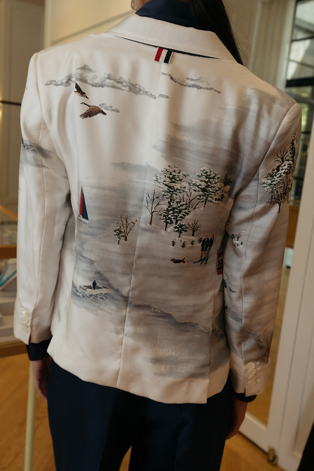 THOM BROWNE | WINTER SCENIC SE TWILL SPORTCOAT | WOMEN'S LUXURY DESIGNER CLOTHING, SHOES, HANDBAGS & JEWELRY | CAPITOL CHARLOTTE, NC & BRENTWOOD, CA
