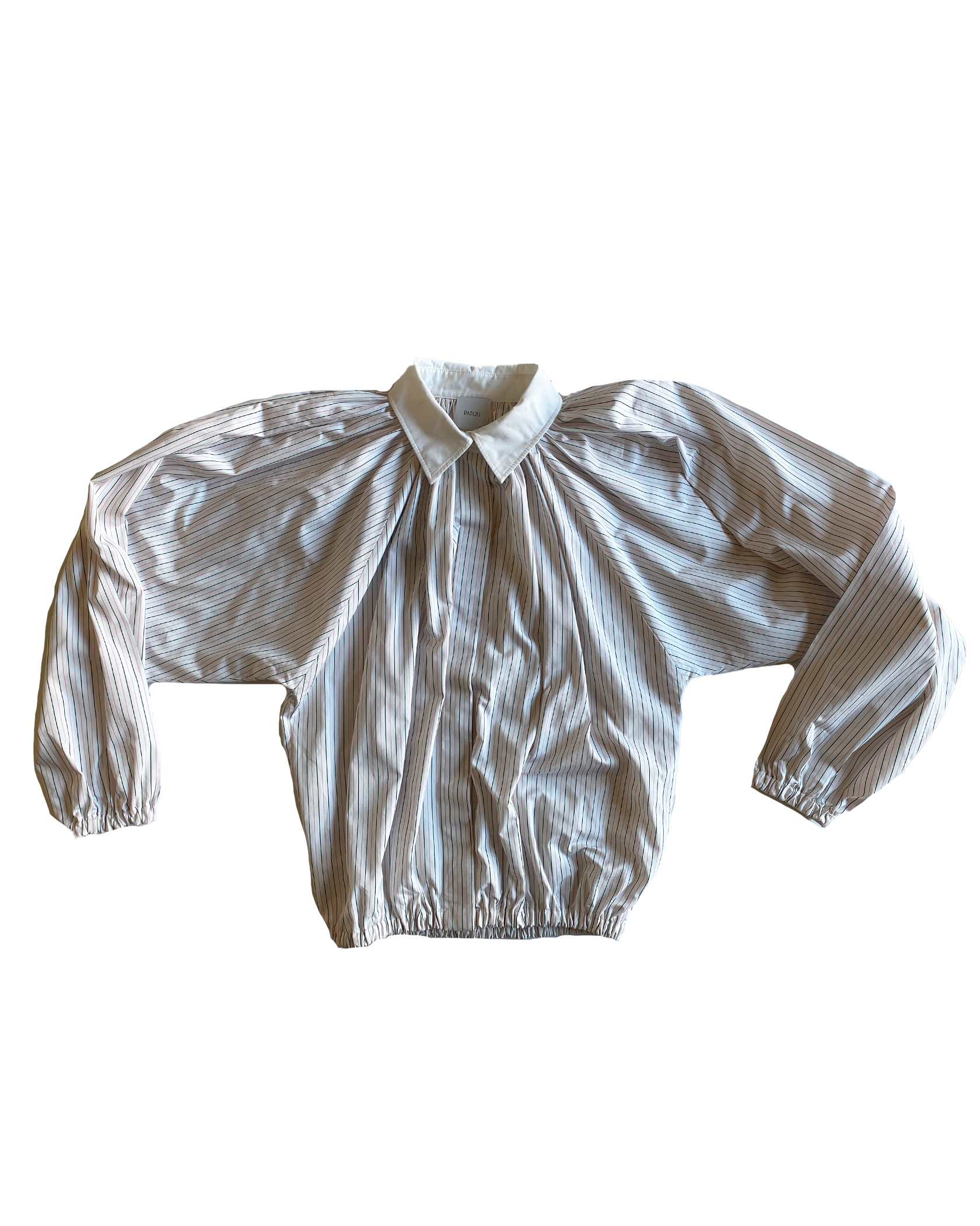 PATOU | STRIPE VOLUME COLLAR BLOUSE