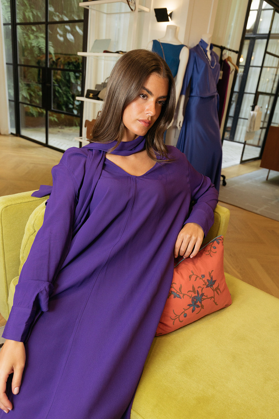 TOTEME | ROUNDED NECKLINE DRESS | WOMEN'S LUXURY DESIGNER CLOTHING, SHOES, HANDBAGS & JEWELRY | CAPITOL CHARLOTTE, NC & BRENTWOOD, CA