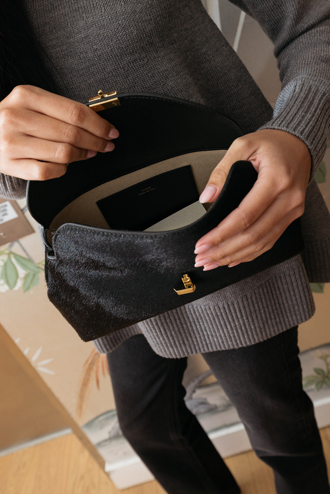 TOTEME | TLOCK PONY HAIR CLUTCH | WOMEN'S LUXURY DESIGNER CLOTHING, SHOES, HANDBAGS & JEWELRY | CAPITOL CHARLOTTE, NC & BRENTWOOD, CA