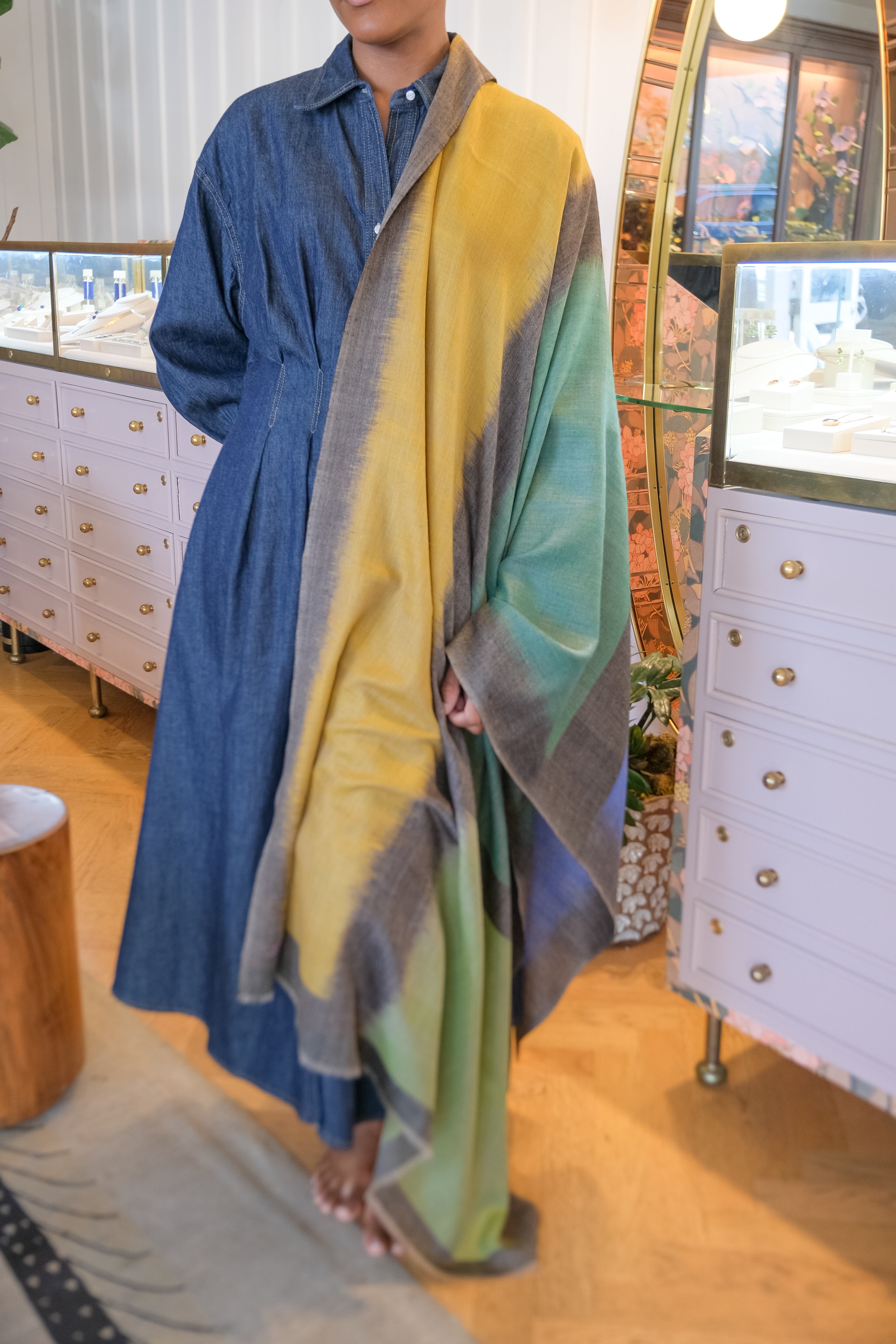 YASER SHAW | IKAT BLOCK SHAWL