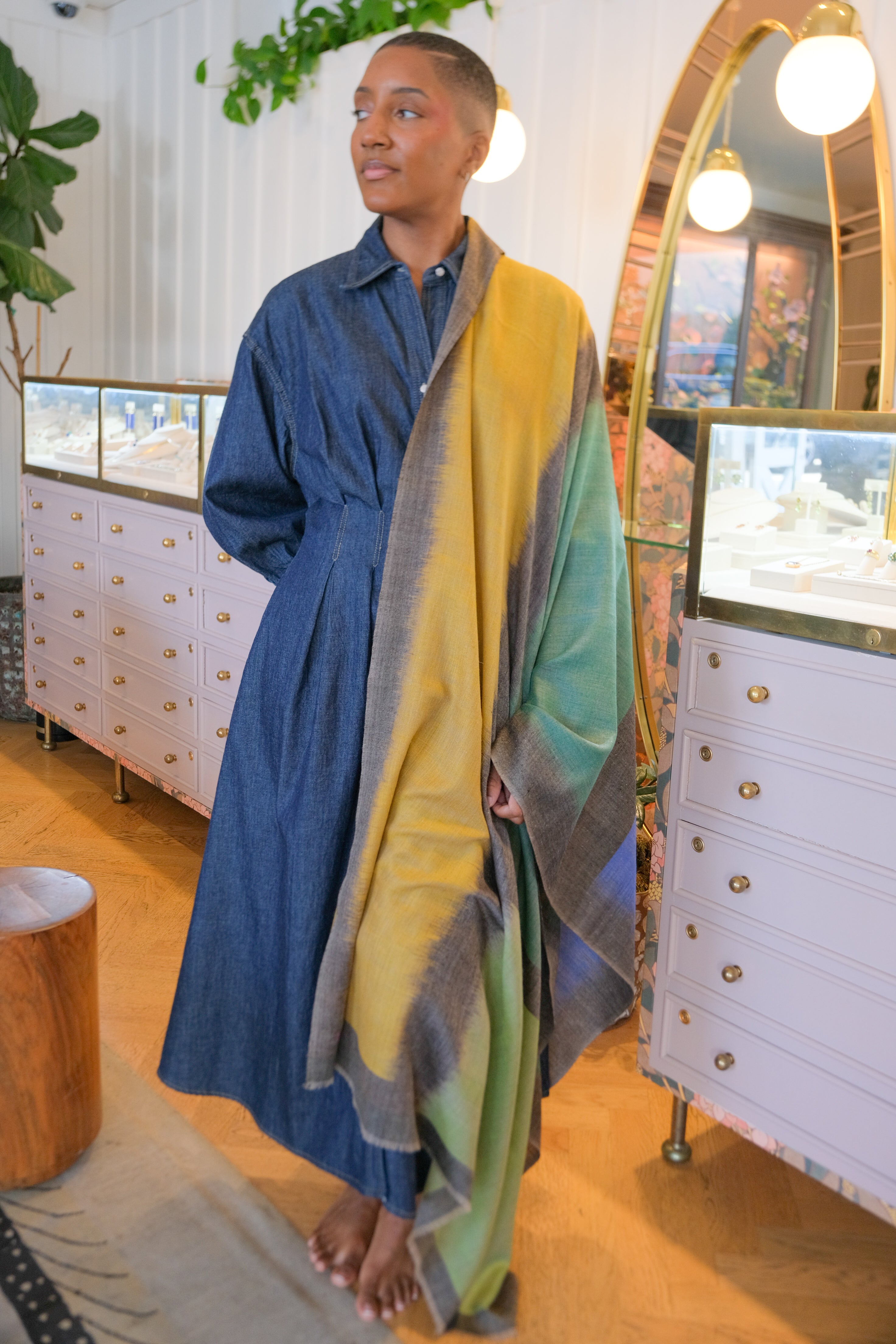 YASER SHAW | IKAT BLOCK SHAWL | WOMEN'S LUXURY DESIGNER CLOTHING, SHOES, HANDBAGS & JEWELRY | CAPITOL CHARLOTTE, NC & BRENTWOOD, CA
