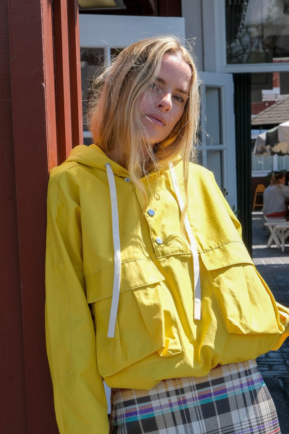 TWP | YELLOW RAIN CHECK PULLOVER | WOMEN'S LUXURY DESIGNER CLOTHING, SHOES, HANDBAGS & JEWELRY | CAPITOL CHARLOTTE, NC & BRENTWOOD, CA