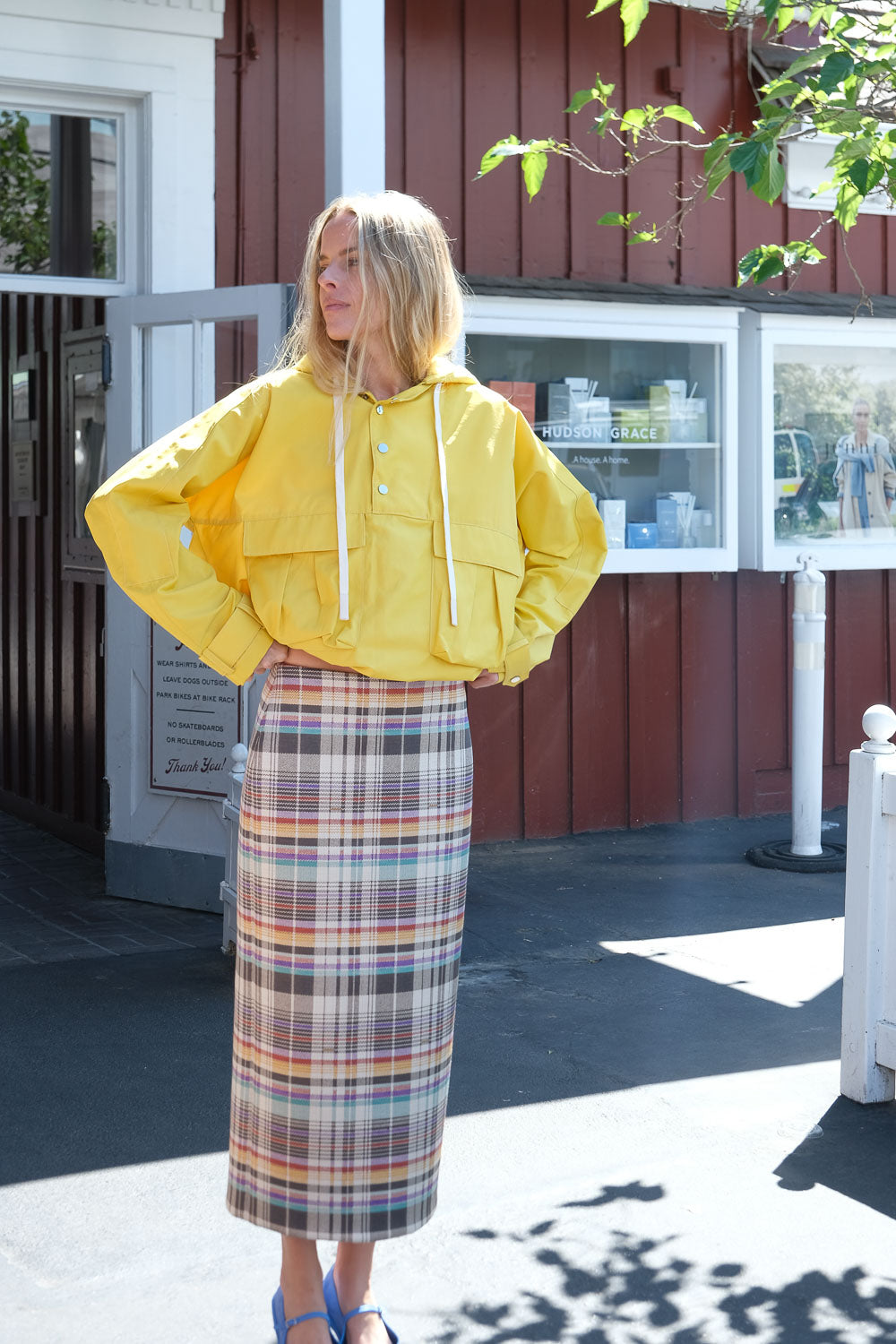 TWP | YELLOW RAIN CHECK PULLOVER | WOMEN'S LUXURY DESIGNER CLOTHING, SHOES, HANDBAGS & JEWELRY | CAPITOL CHARLOTTE, NC & BRENTWOOD, CA