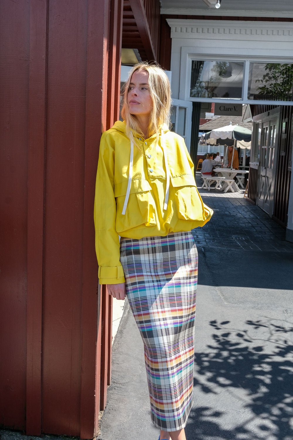 TWP | YELLOW RAIN CHECK PULLOVER | WOMEN'S LUXURY DESIGNER CLOTHING, SHOES, HANDBAGS & JEWELRY | CAPITOL CHARLOTTE, NC & BRENTWOOD, CA
