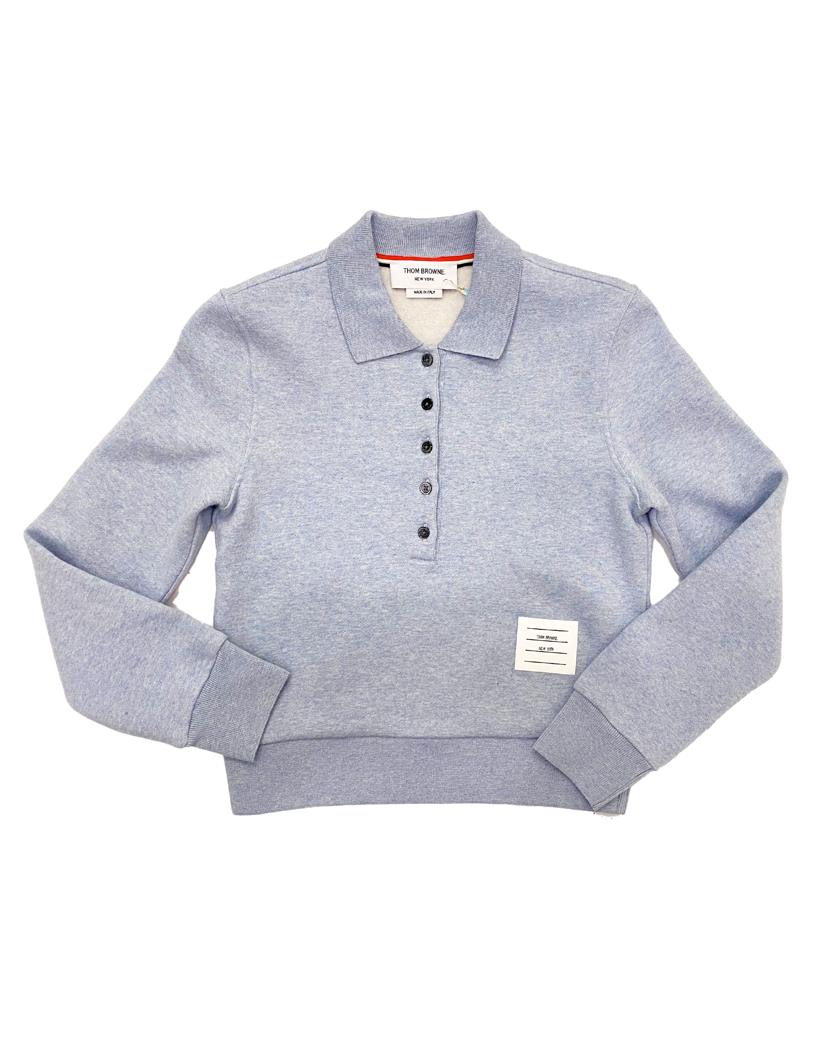 THOM BROWNE | LONG SLEEVE MELANGE POLO