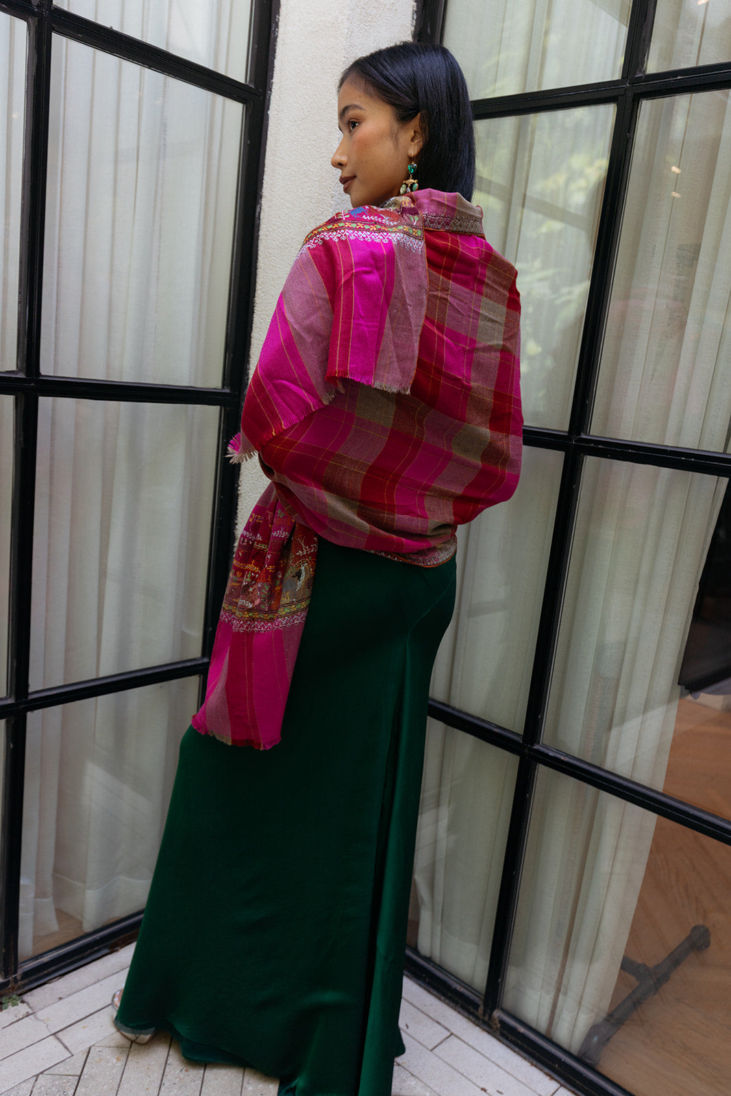 YASER | ANIMAL BORDER SHAWL
