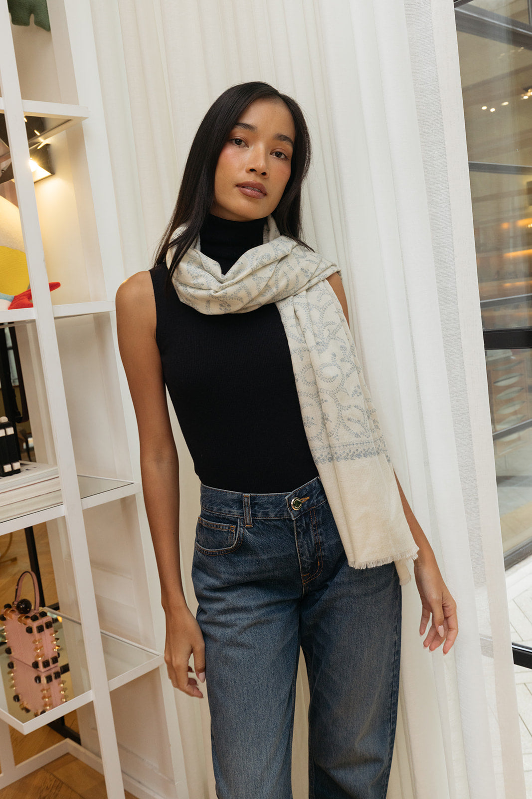 YASER | INTRICATE SWIRL SHAWL | WOMEN'S LUXURY DESIGNER CLOTHING, SHOES, HANDBAGS & JEWELRY | CAPITOL CHARLOTTE, NC & BRENTWOOD, CA