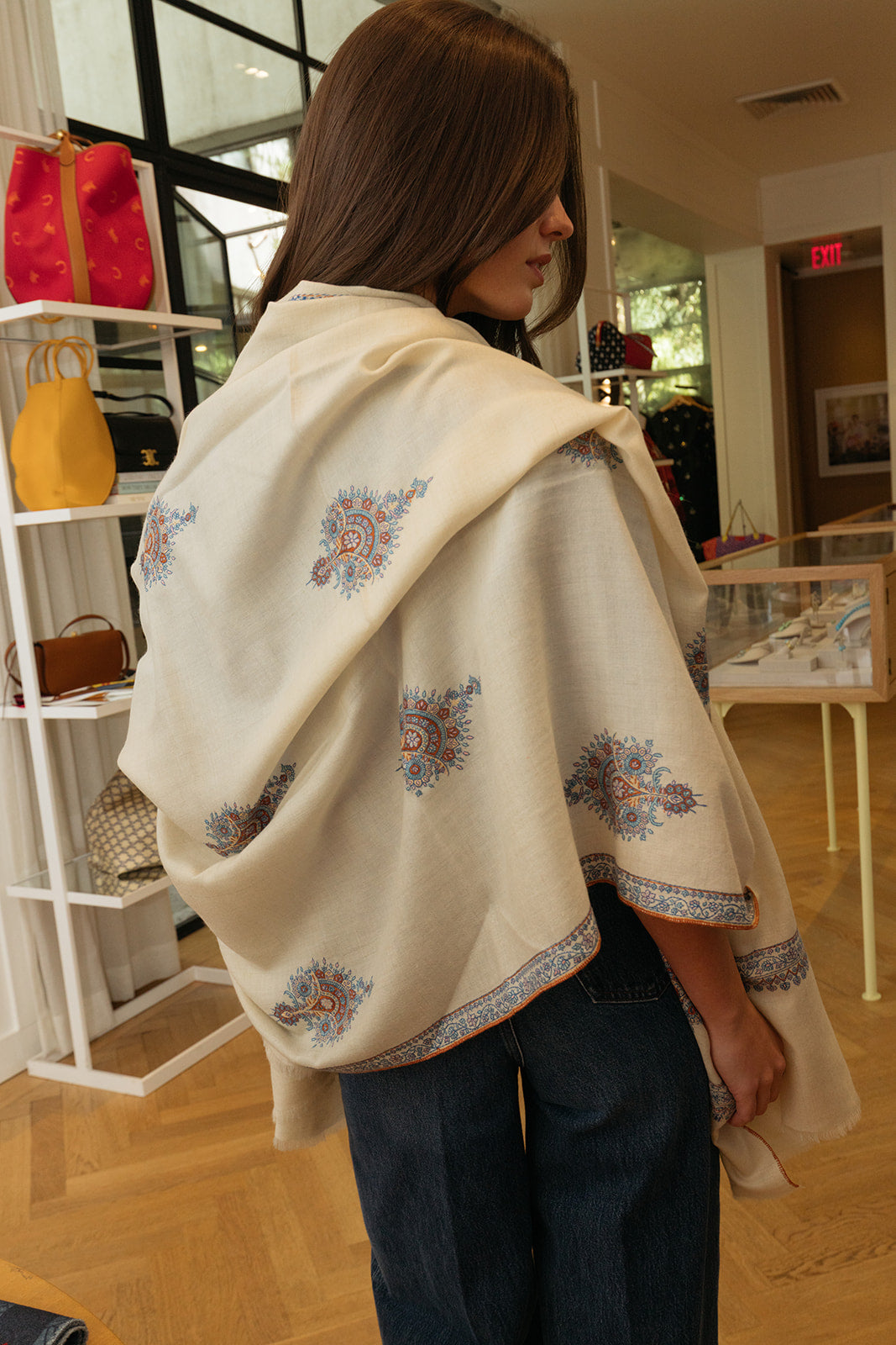YASER | MOTIF SHAWL 1 | WOMEN'S LUXURY DESIGNER CLOTHING, SHOES, HANDBAGS & JEWELRY | CAPITOL CHARLOTTE, NC & BRENTWOOD, CA