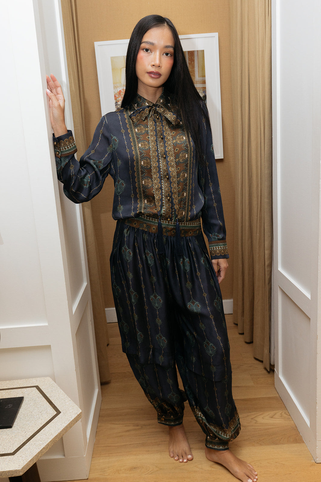 ZIMMERMANN | PRINTED ASCENT SATIN SCARF SHIRT | WOMEN'S LUXURY DESIGNER CLOTHING, SHOES, HANDBAGS & JEWELRY | CAPITOL CHARLOTTE, NC & BRENTWOOD, CA