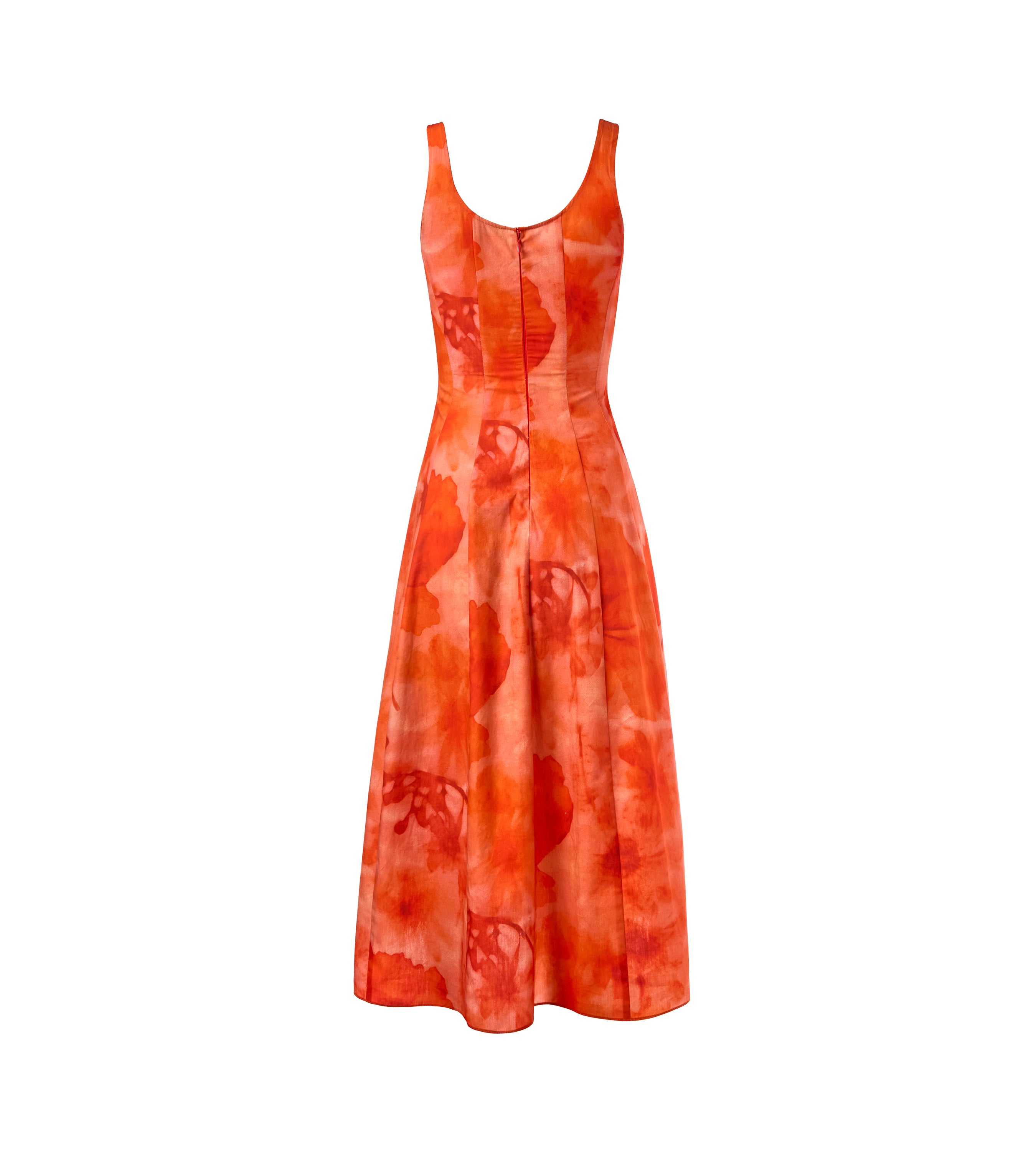 ALEJANDRA ALONSO ROJAS | SLEEVELESS COTTON SEAMED CORSET DRESS