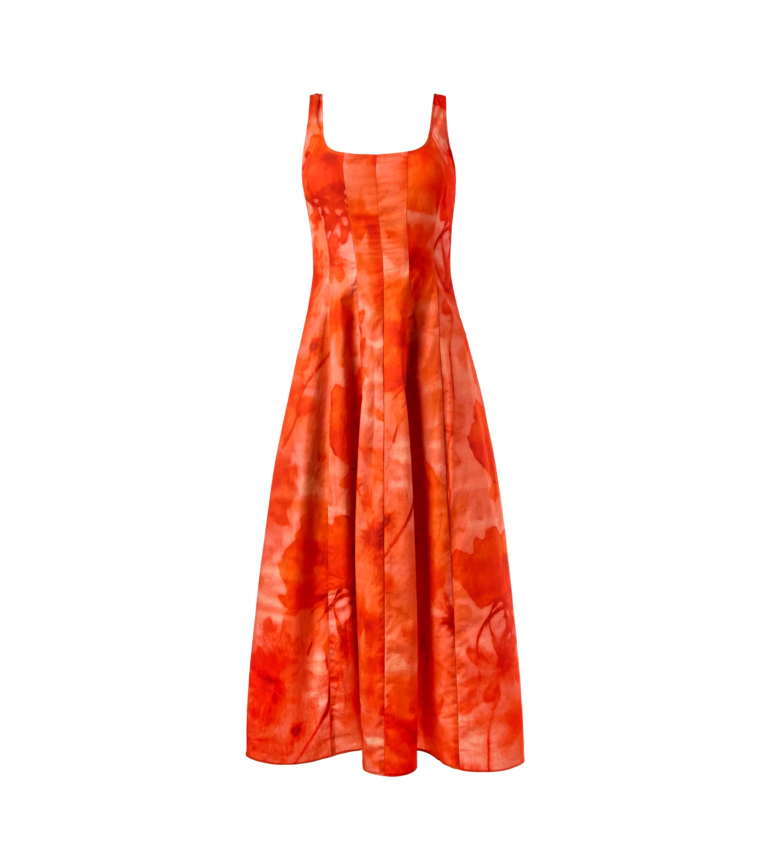 ALEJANDRA ALONSO ROJAS | SLEEVELESS COTTON SEAMED CORSET DRESS
