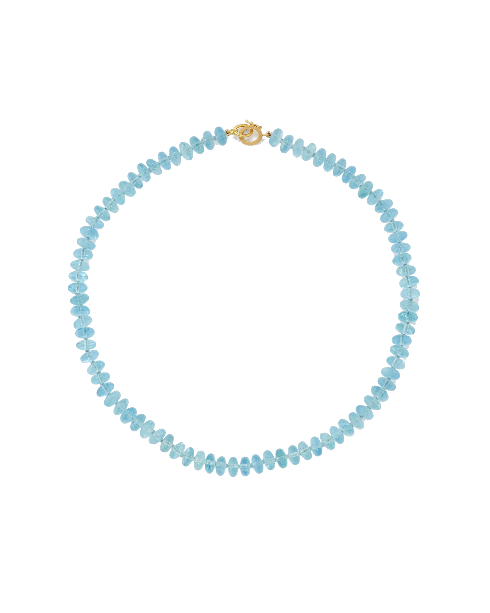 AQUAMARINE CANDY BEADED NECKLACE