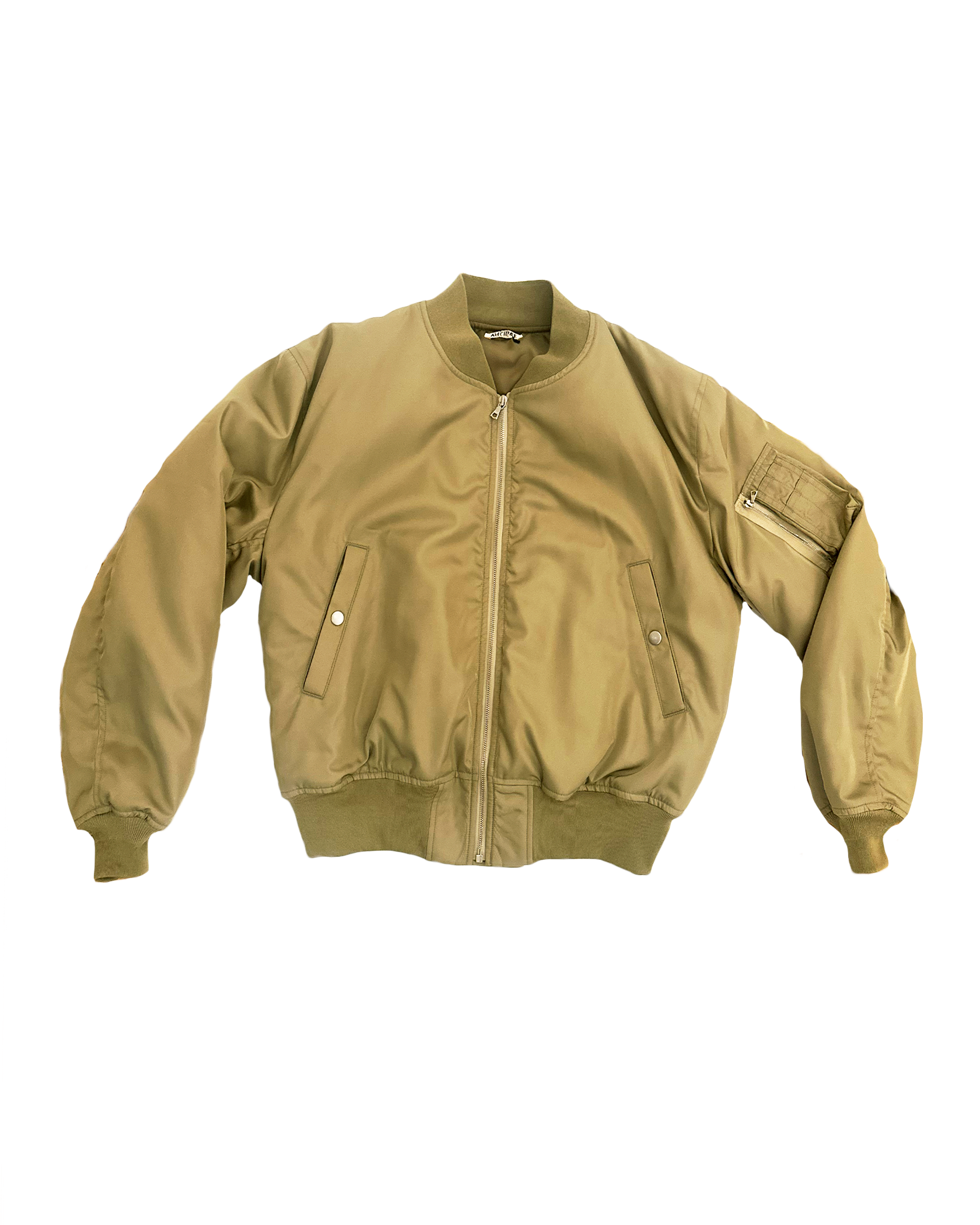 AURALEE | LONG SLEEVE TWILL BOMBER JACKET