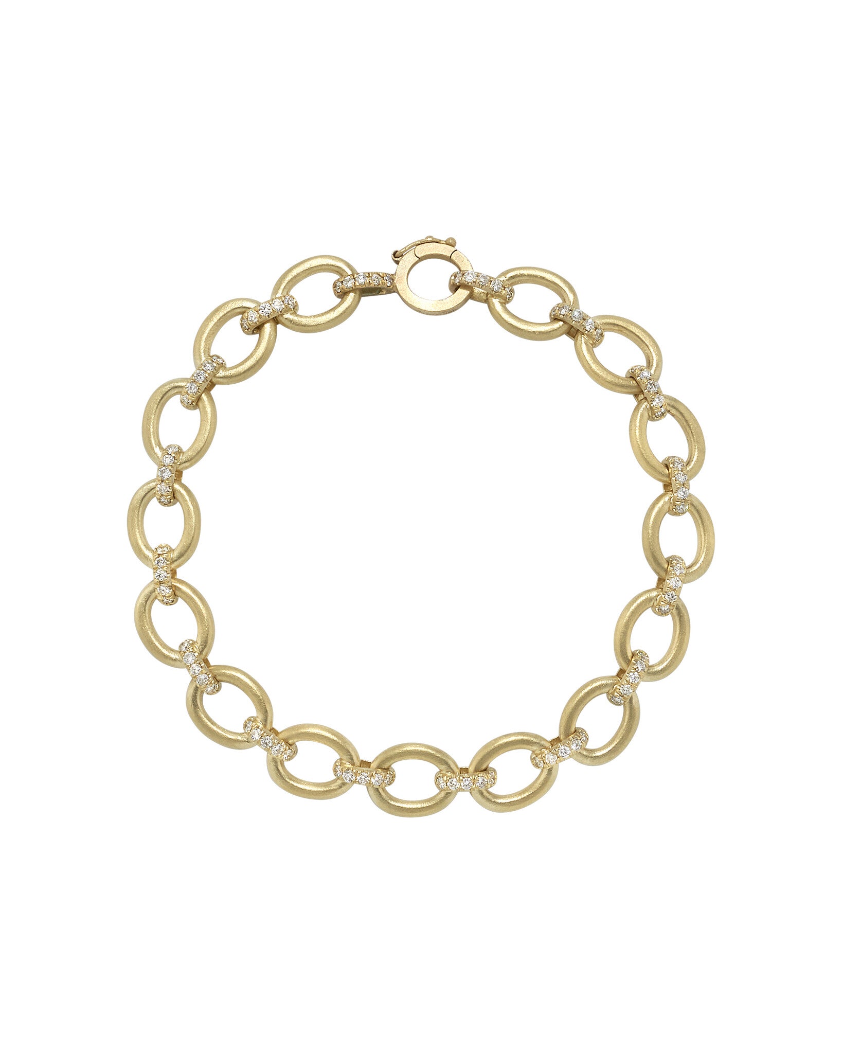 HEAVY LINK AND PAVE CHAIN BRACELET