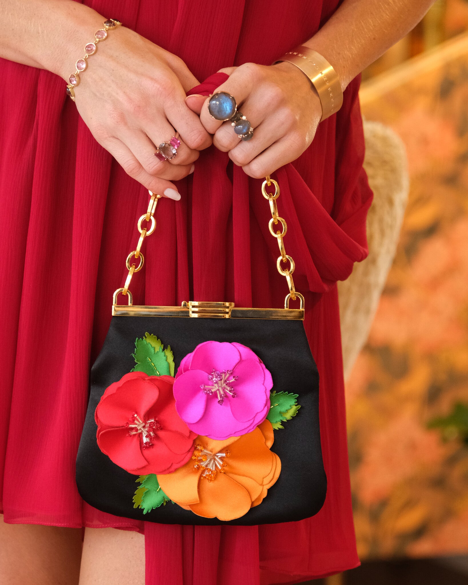 THE CALIFORNIA POPPY EVENING BAG