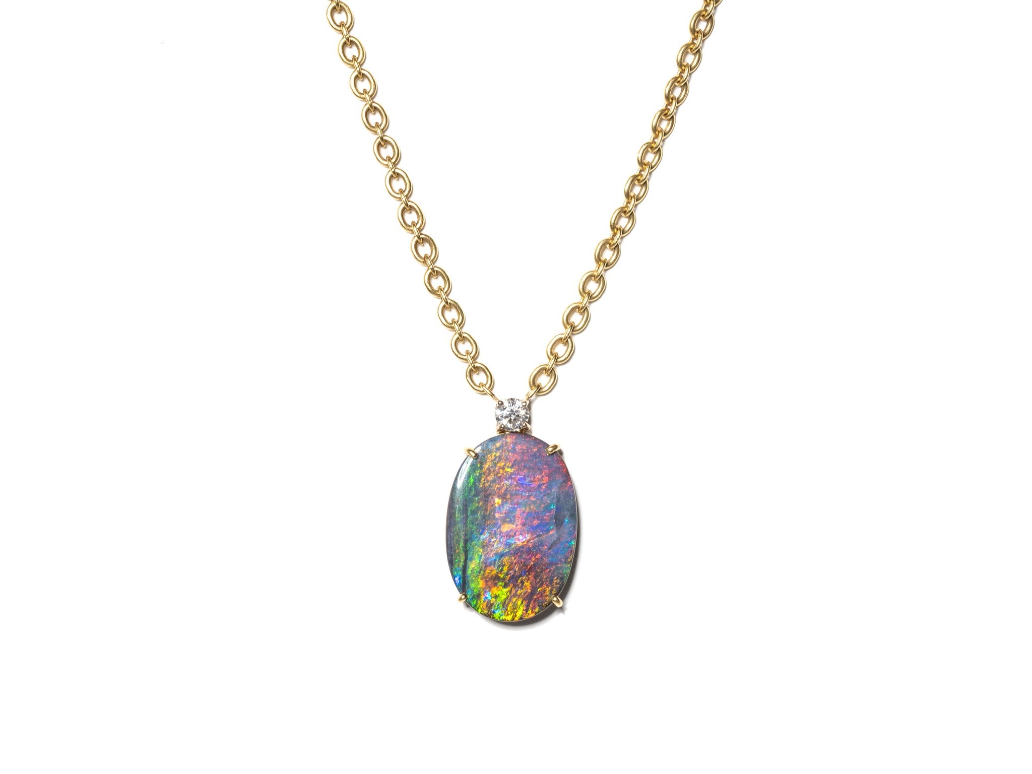 BOULDER OPAL PENDANT NECKLACE