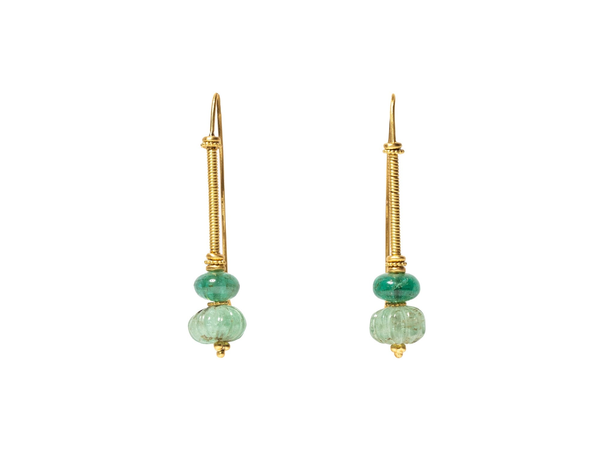 DUO EMERALD LINEA EARRINGS