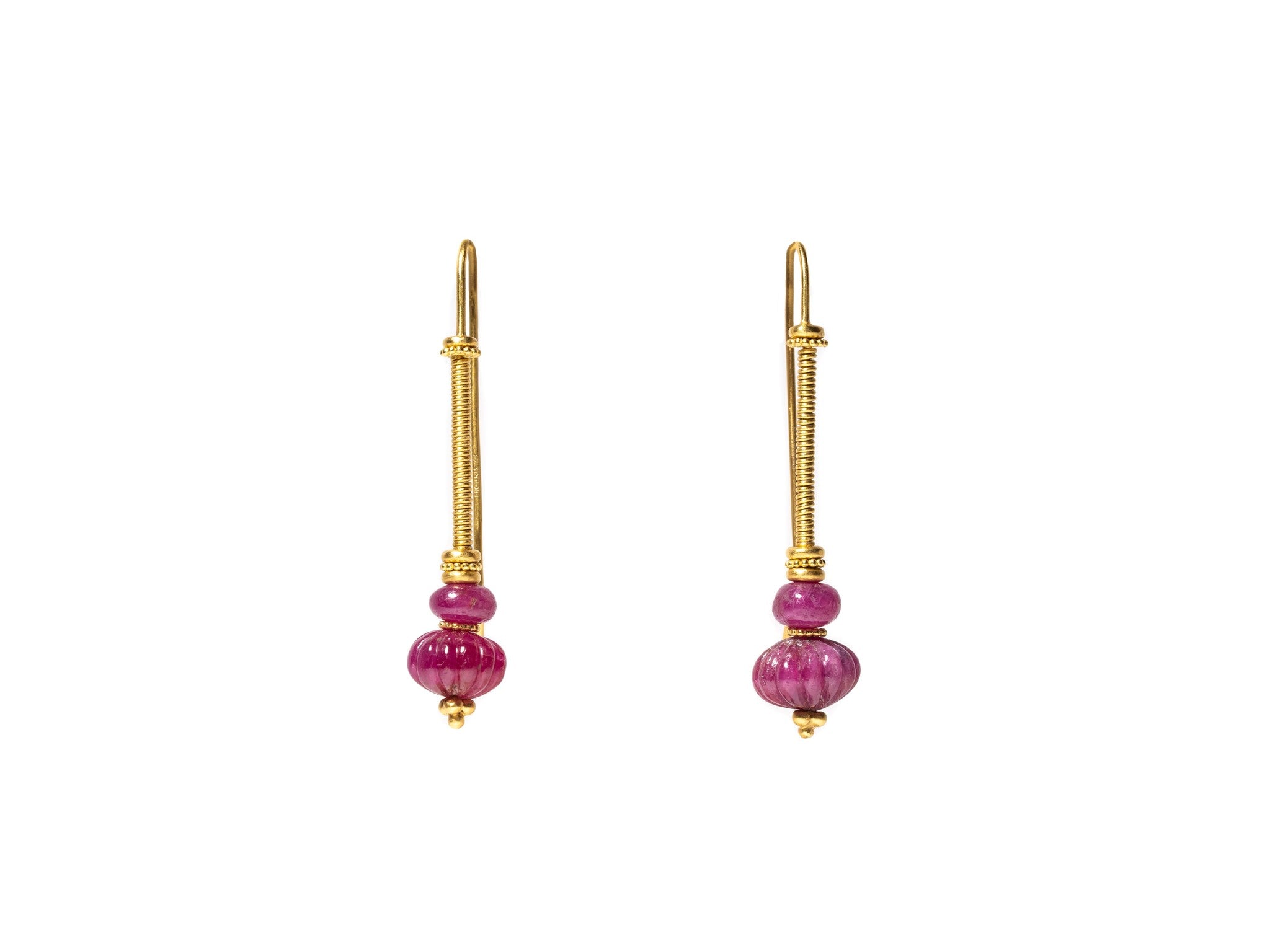 DUO RUBY LINEA EARRINGS