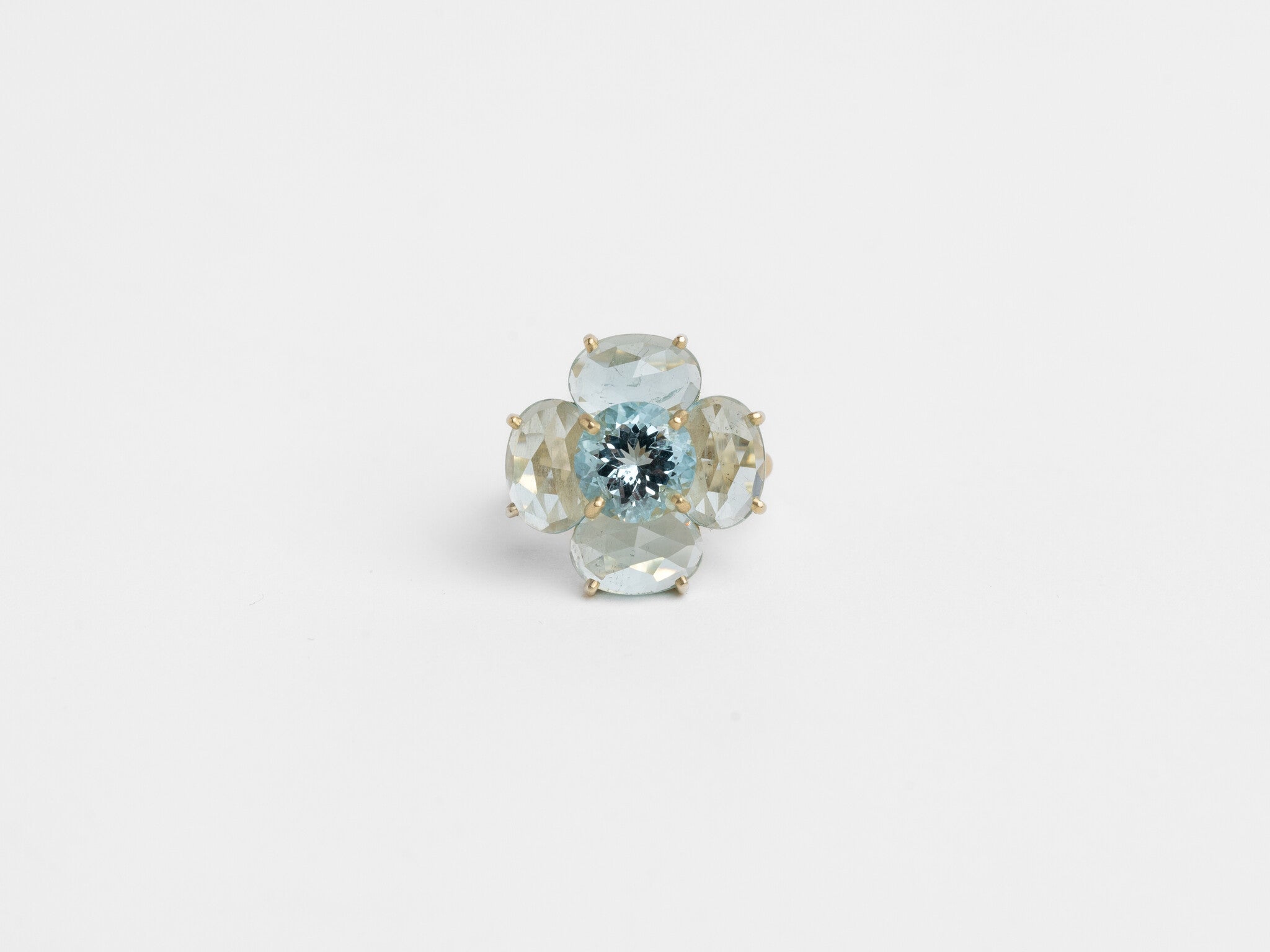 AQUAMARINE POSY RING