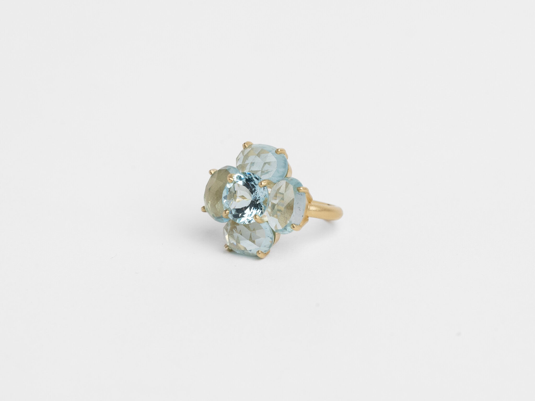 AQUAMARINE POSY RING