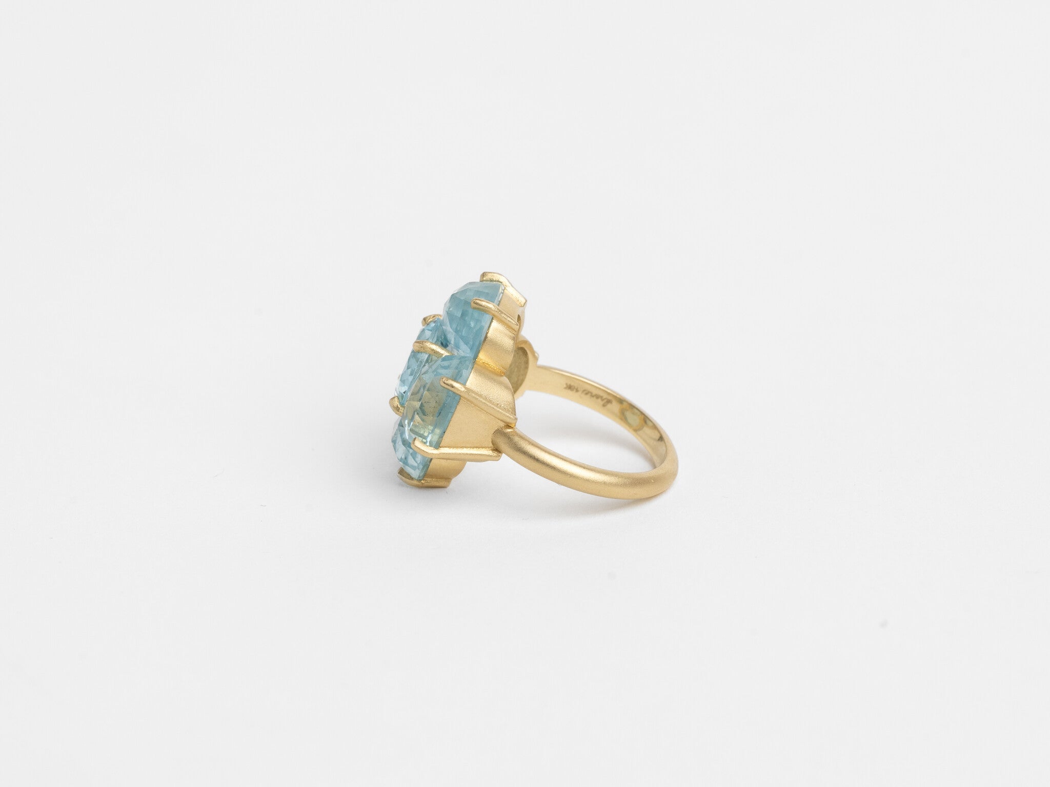 AQUAMARINE POSY RING