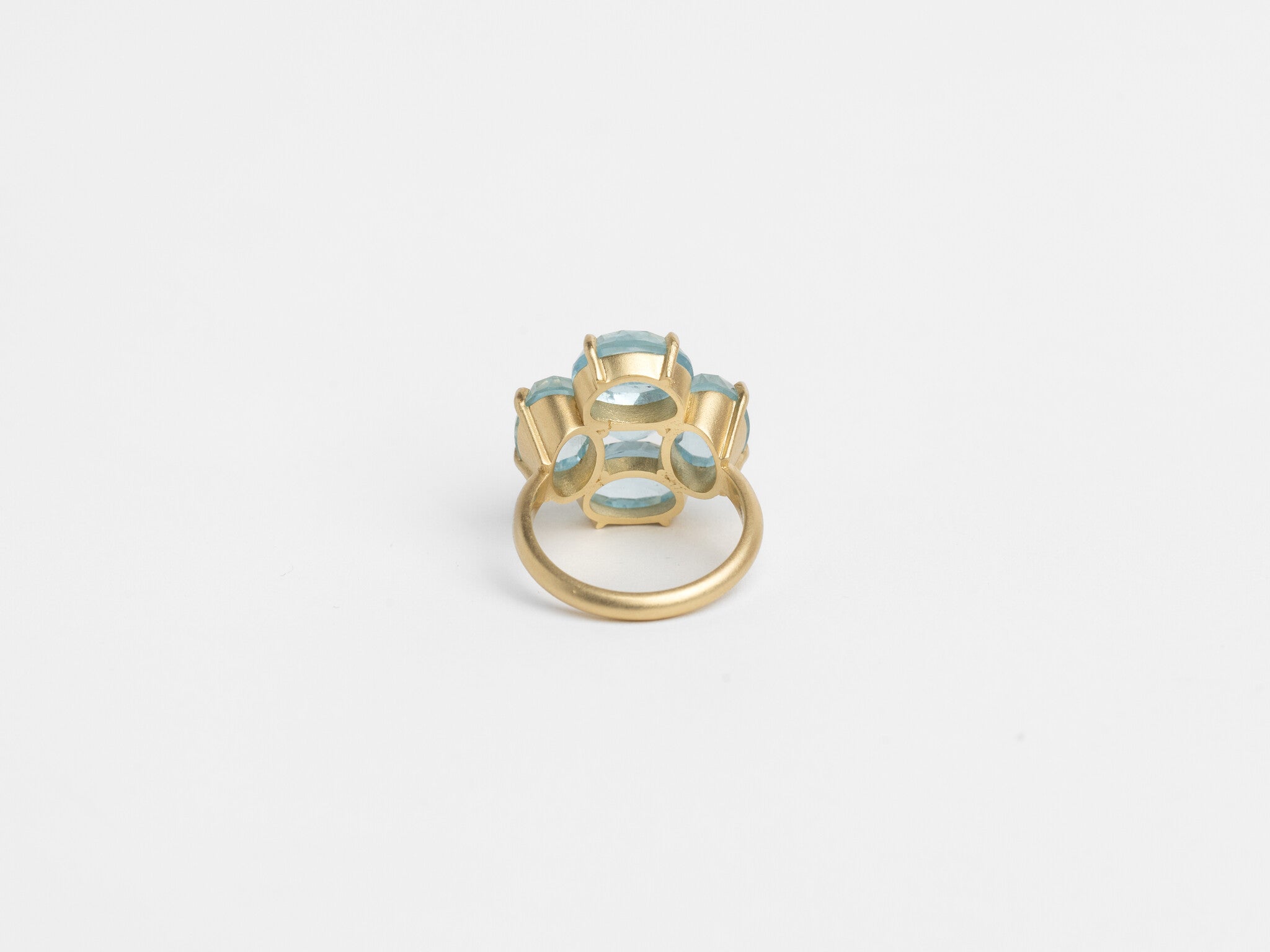 AQUAMARINE POSY RING