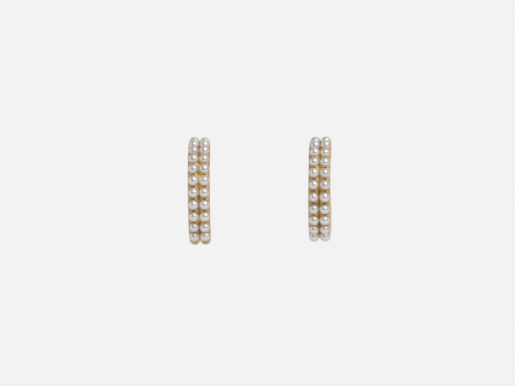 GUMBALL PEARL STUDDED DOUBLE HOOPS