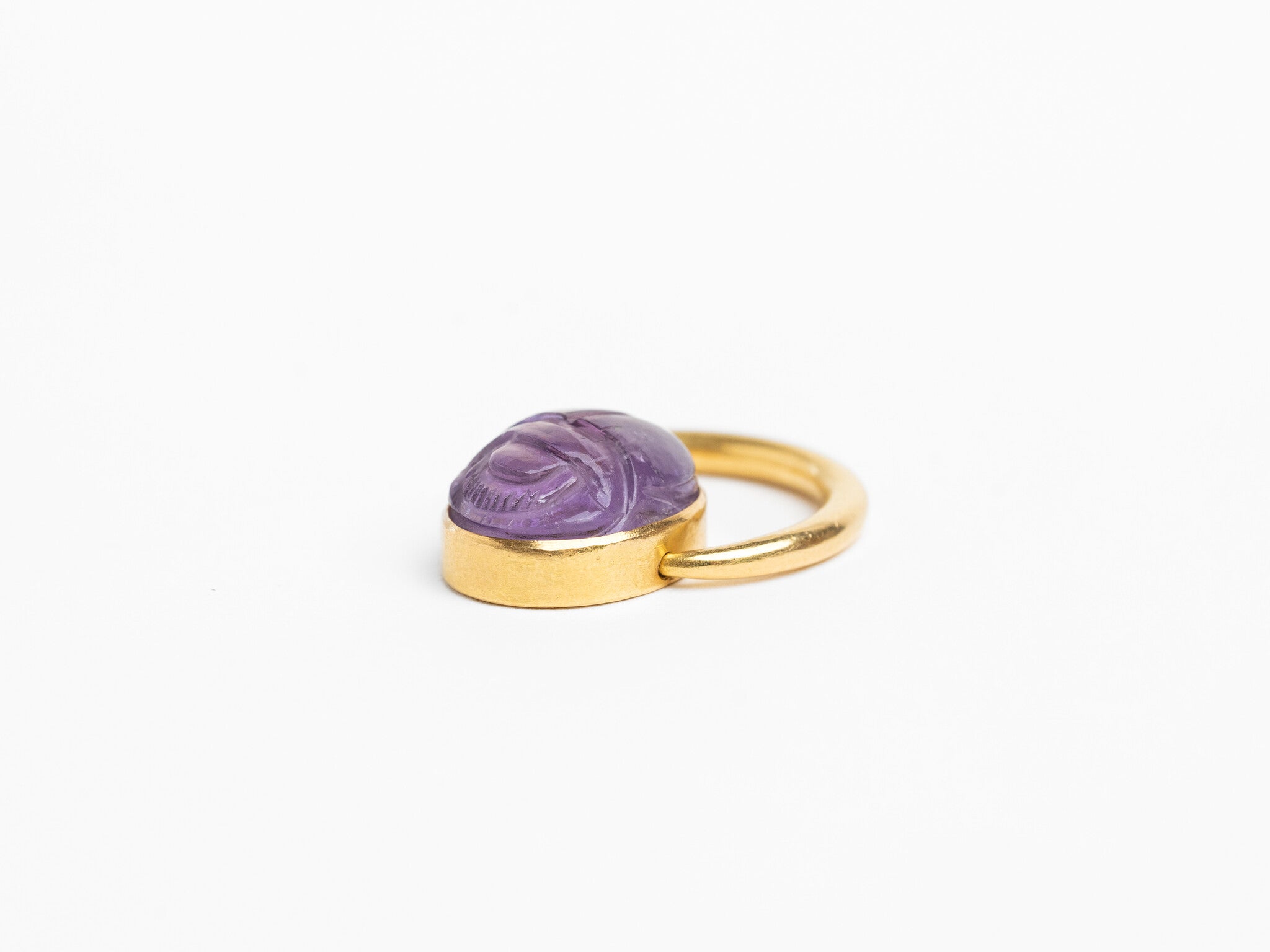 AMETHYST SCARAB RING