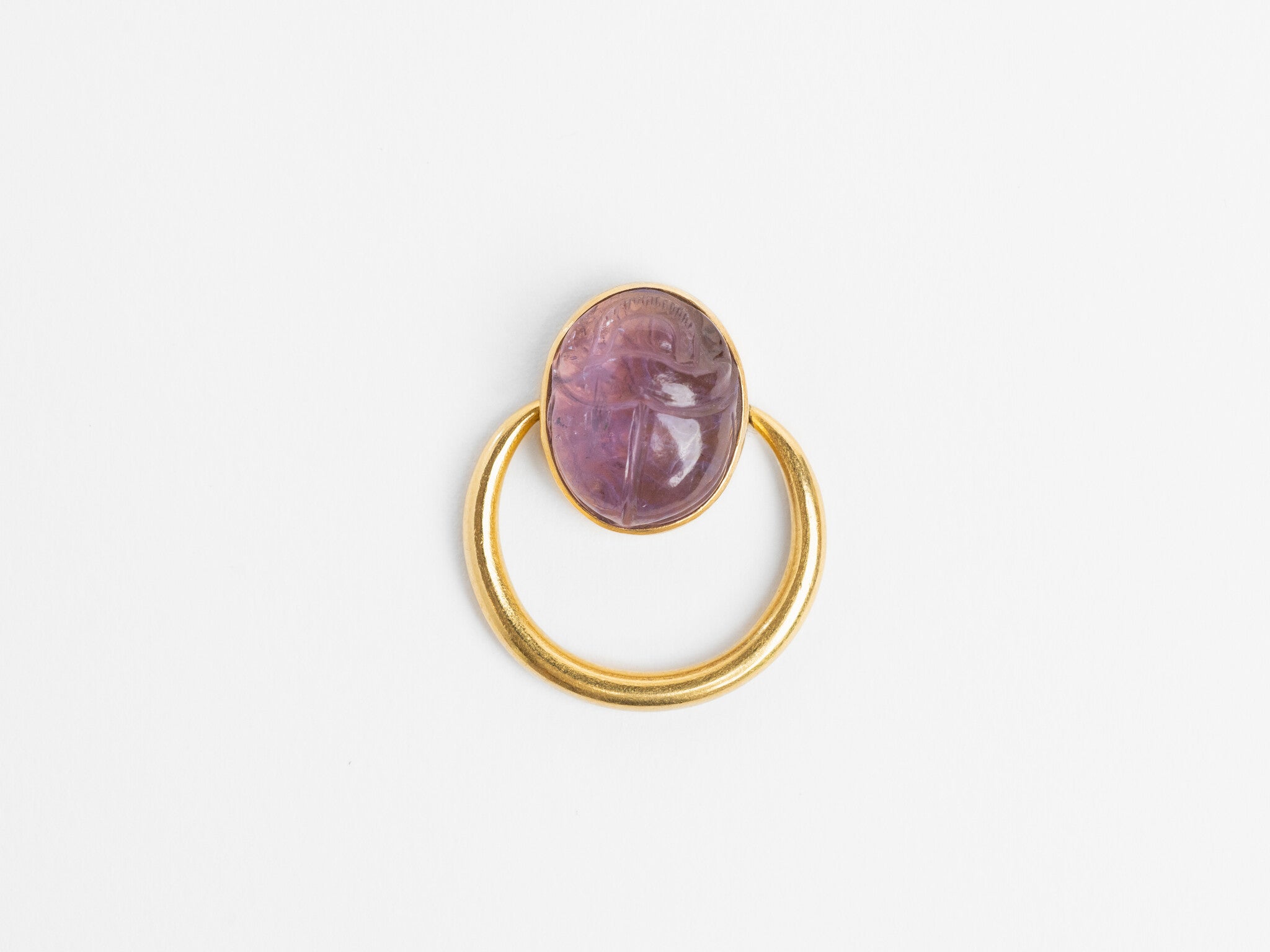 AMETHYST SCARAB RING