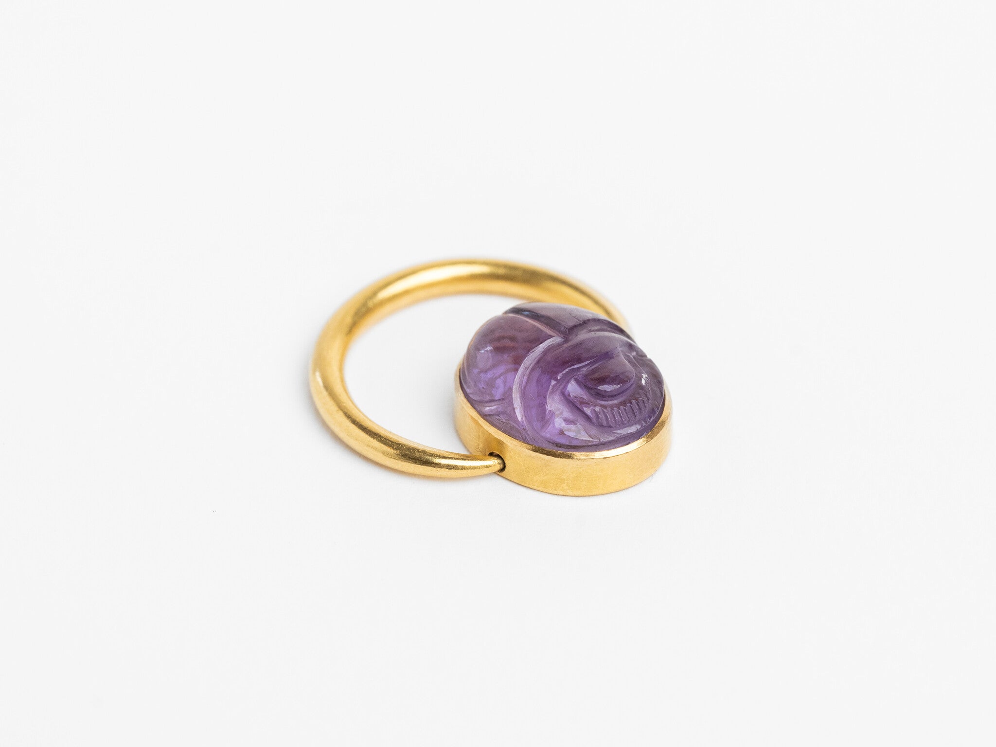 AMETHYST SCARAB RING