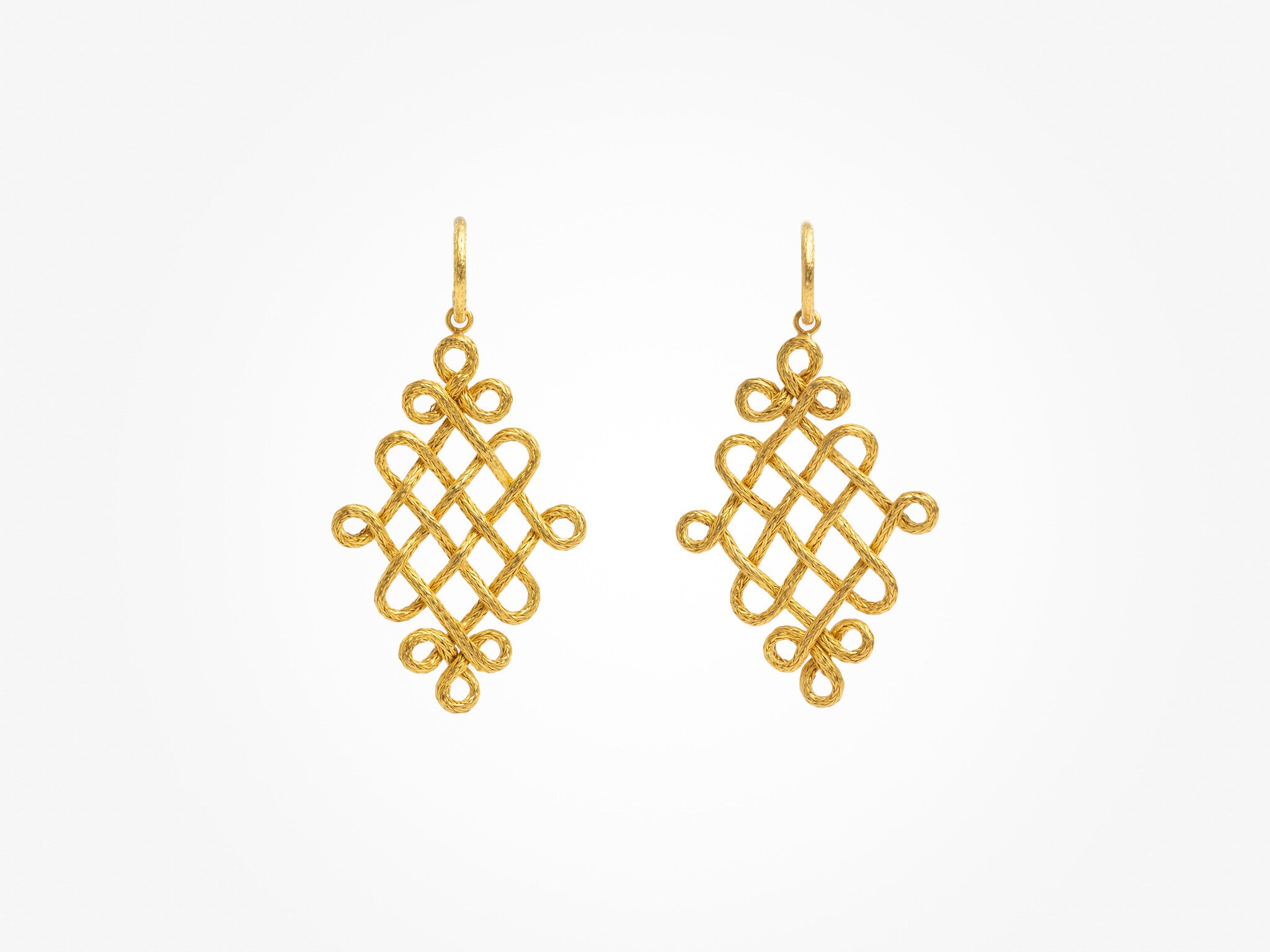 WOVEN ARABESQUE CHANDELIER EARRINGS