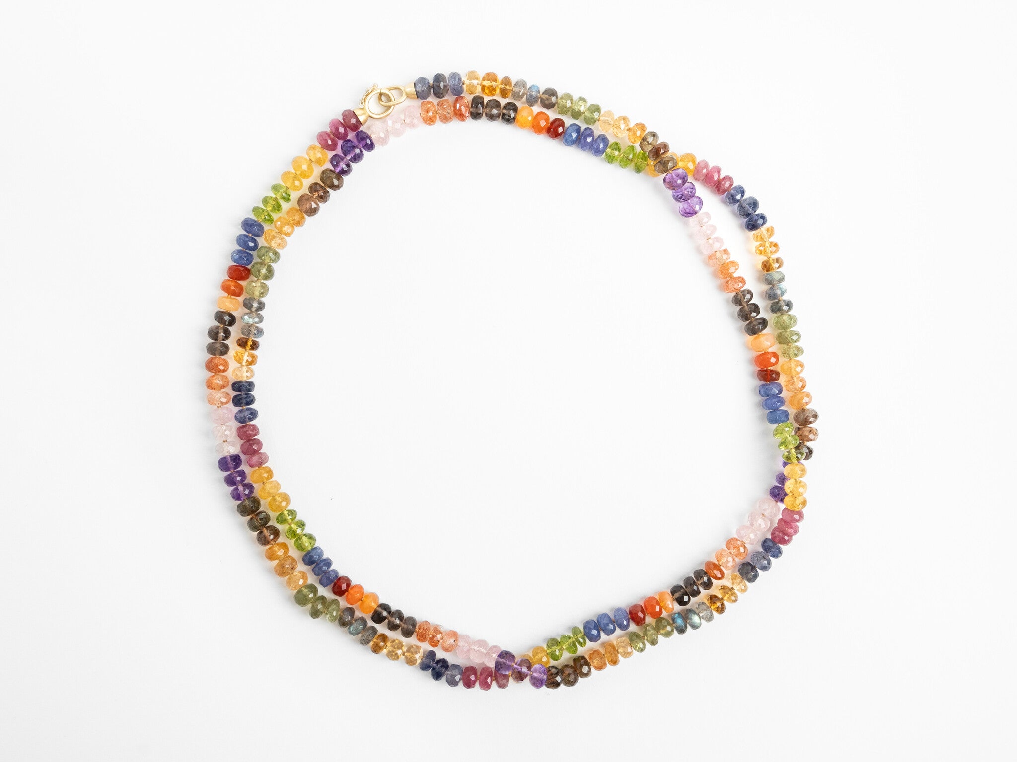 GEMMY GEM CANDY BEADED MULTI STONE NECKLACE