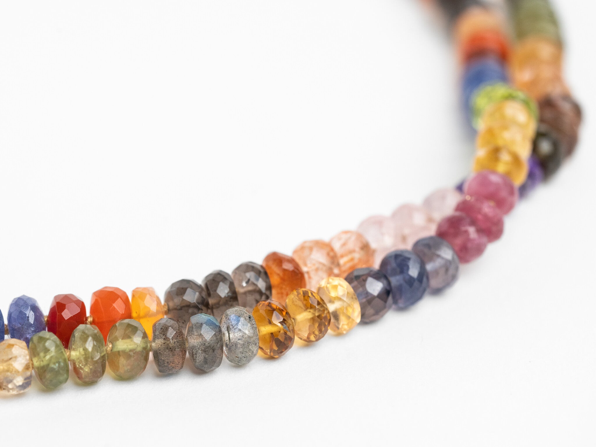 GEMMY GEM CANDY BEADED MULTI STONE NECKLACE