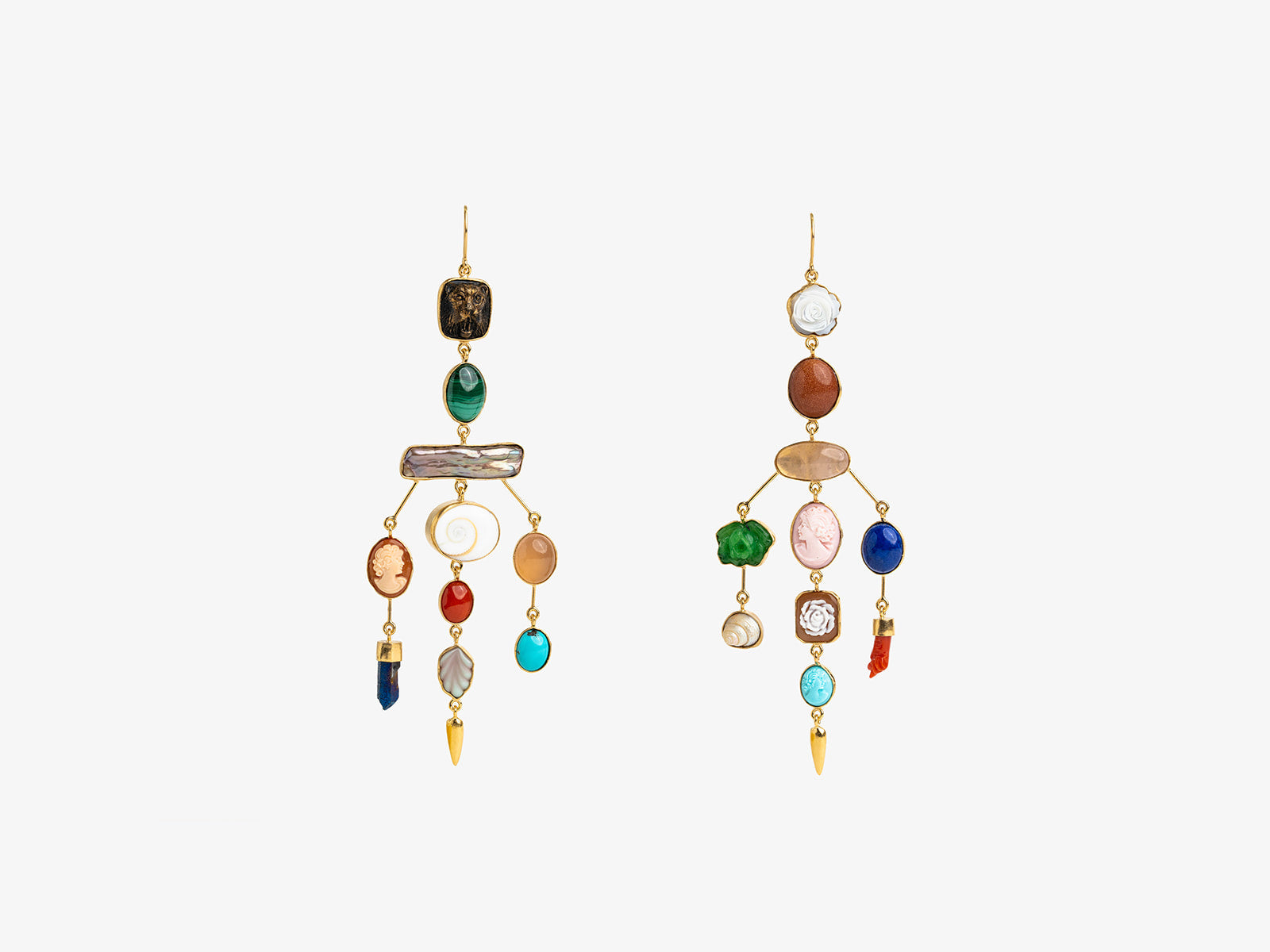 WIRE CHANDELIER CHARM EARRINGS