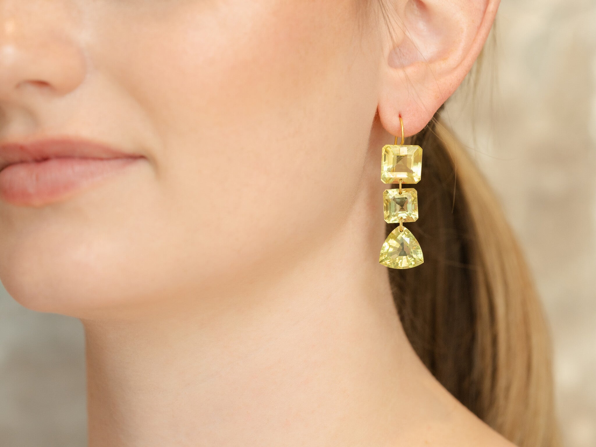 ANNABEL 3-STONE EARRINGS