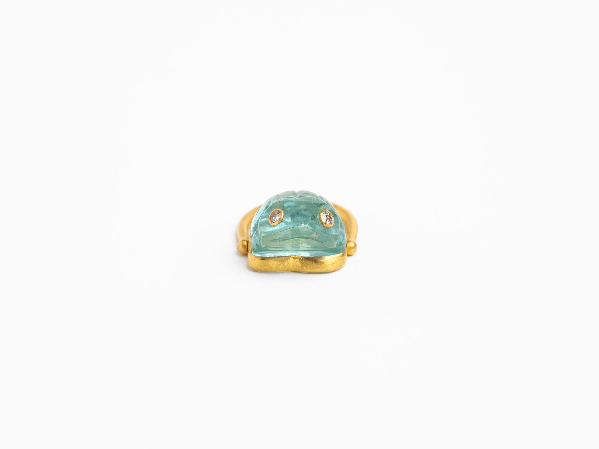 MUNNU THE GEM PALACE  AQUAMARINE  FROG RING